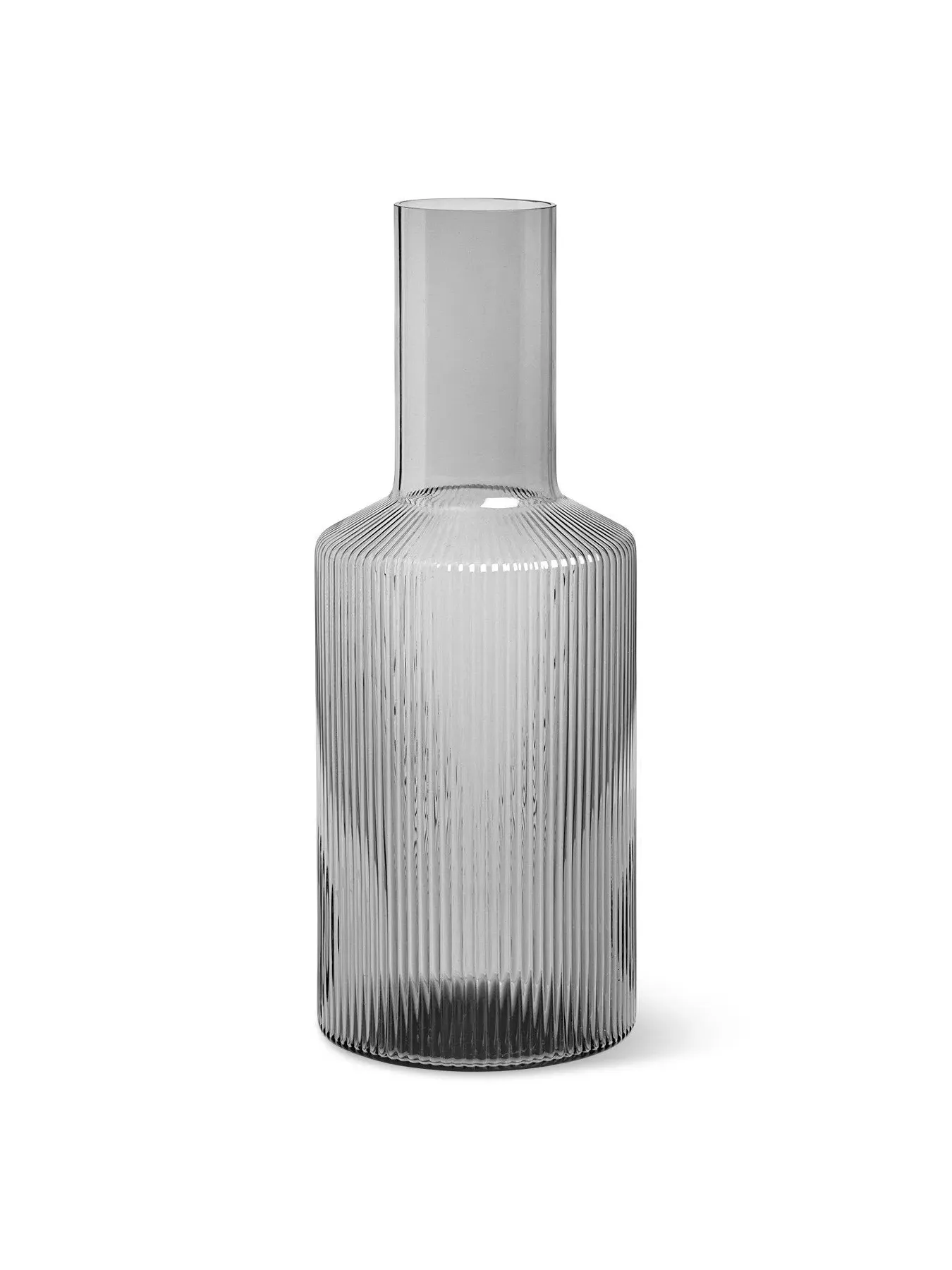 Ripple Carafe with Textured Design - Smoked Glass image