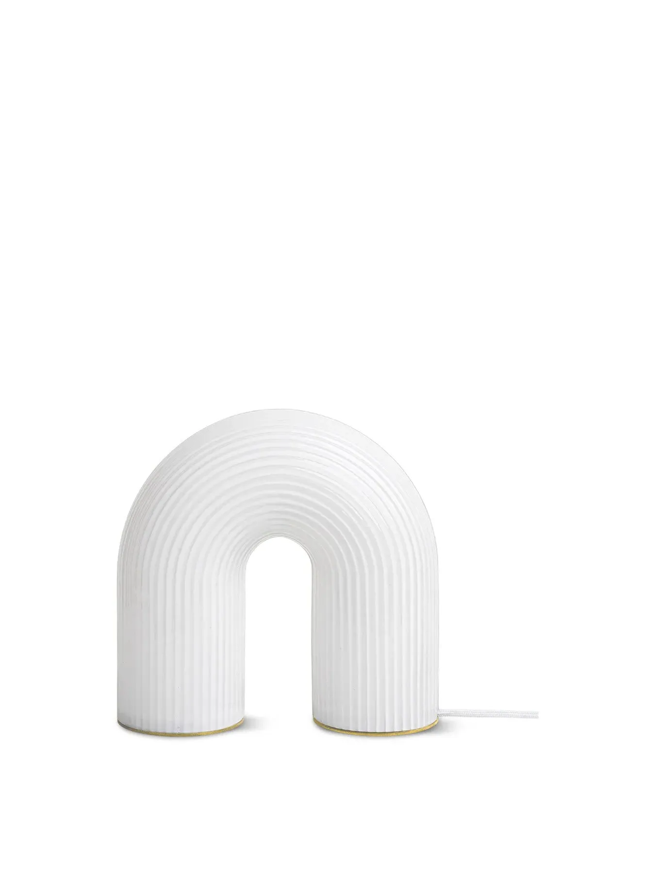 Sculptural Table Lamp with Dimmer - White, Glass image