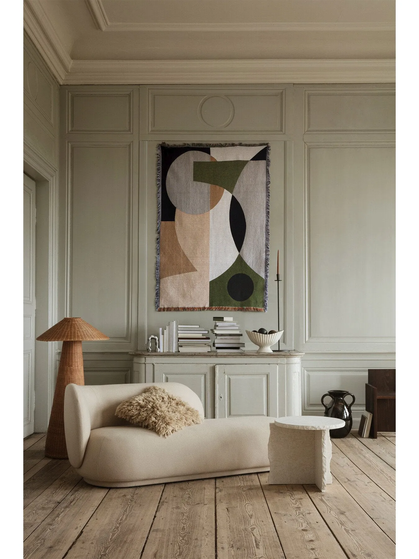 Tapestry Blanket Abstract Print - Cotton