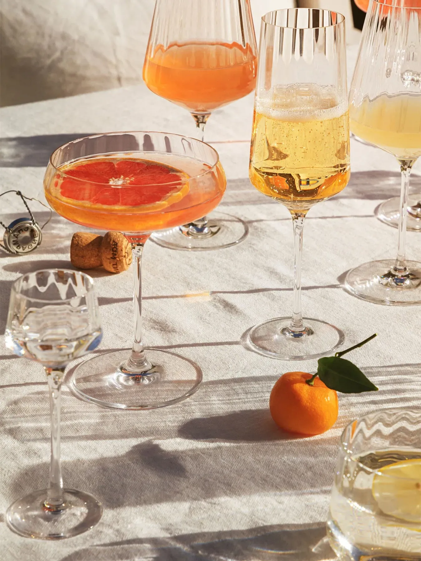 6-Piece Champagne Flute Set - Clear, Crystal
