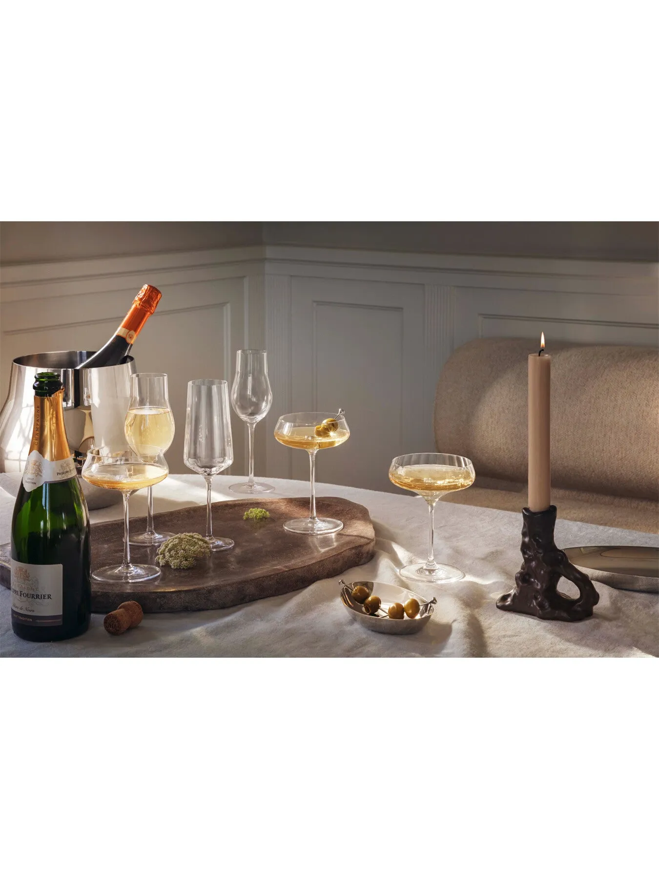 6-Piece Champagne Flute Set - Clear Glass