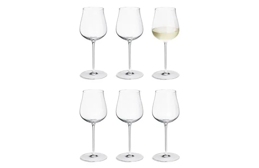White Wine Glass Set of 6 - Clear, Crystal image