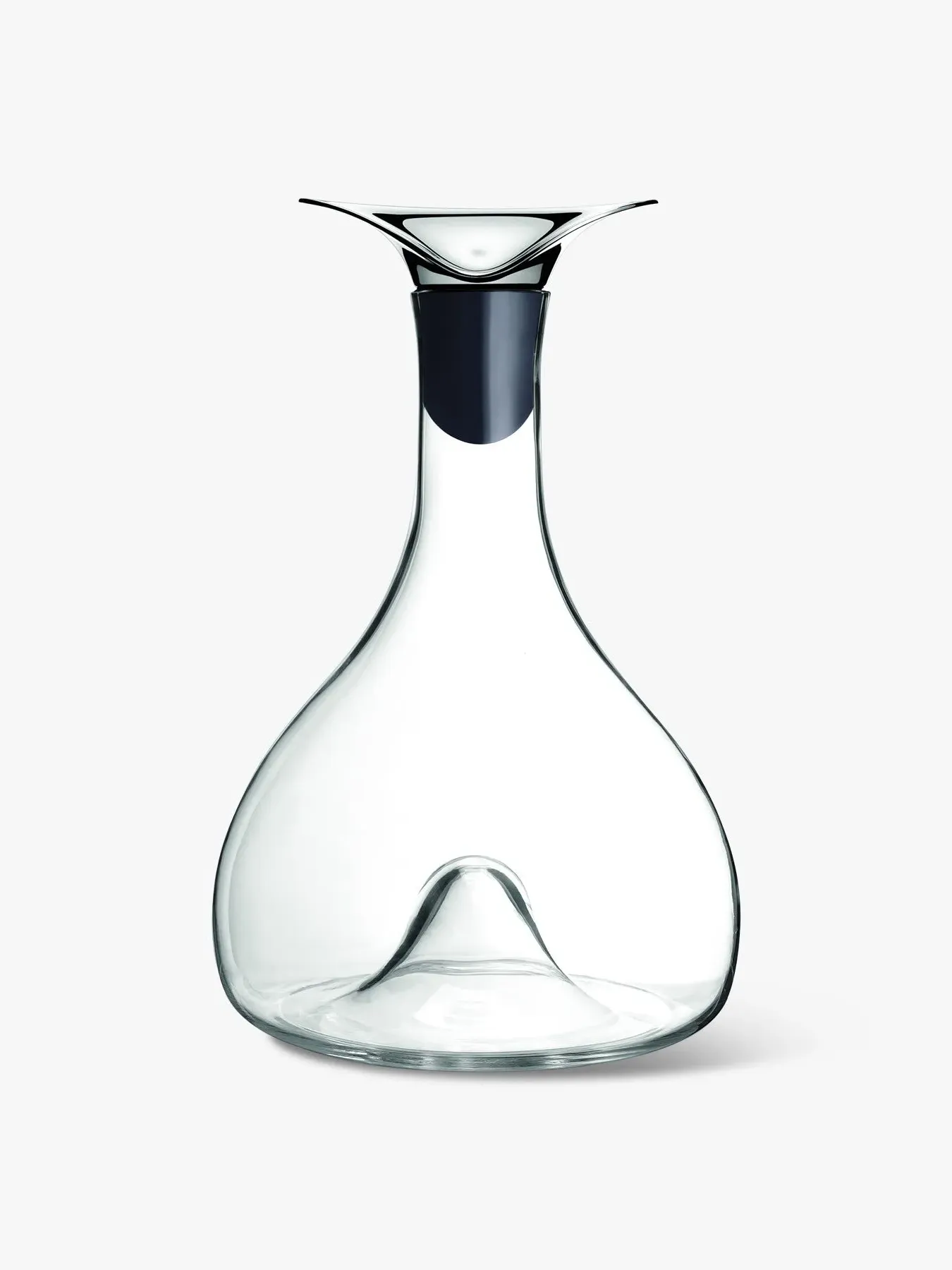 Wine Carafe with Stopper - Silver, Crystal Glass image