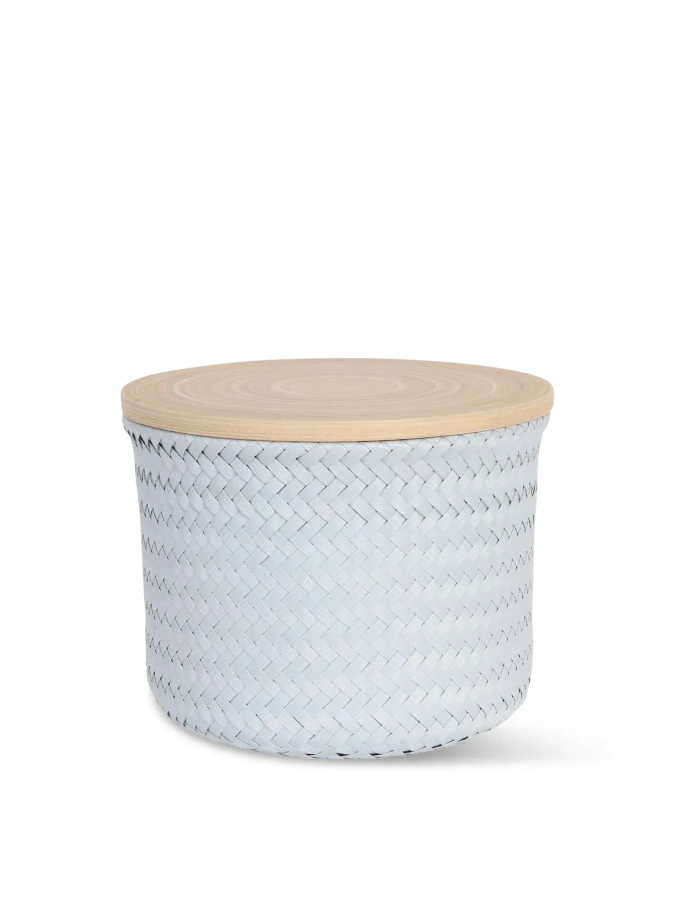 High Storage Basket with Lid - Flint Grey image