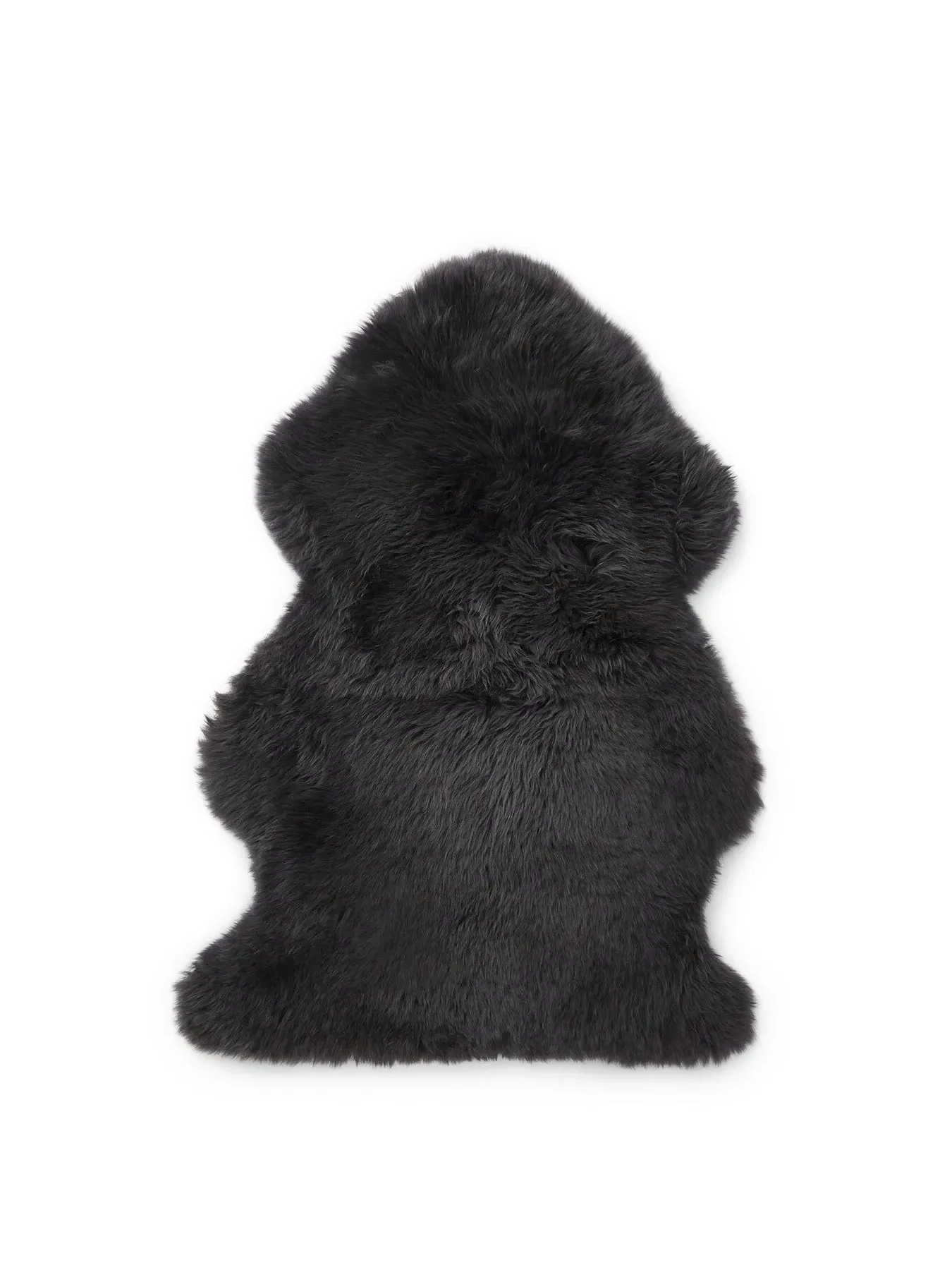 Sheepskin Rug with Long Pile - Dark Grey