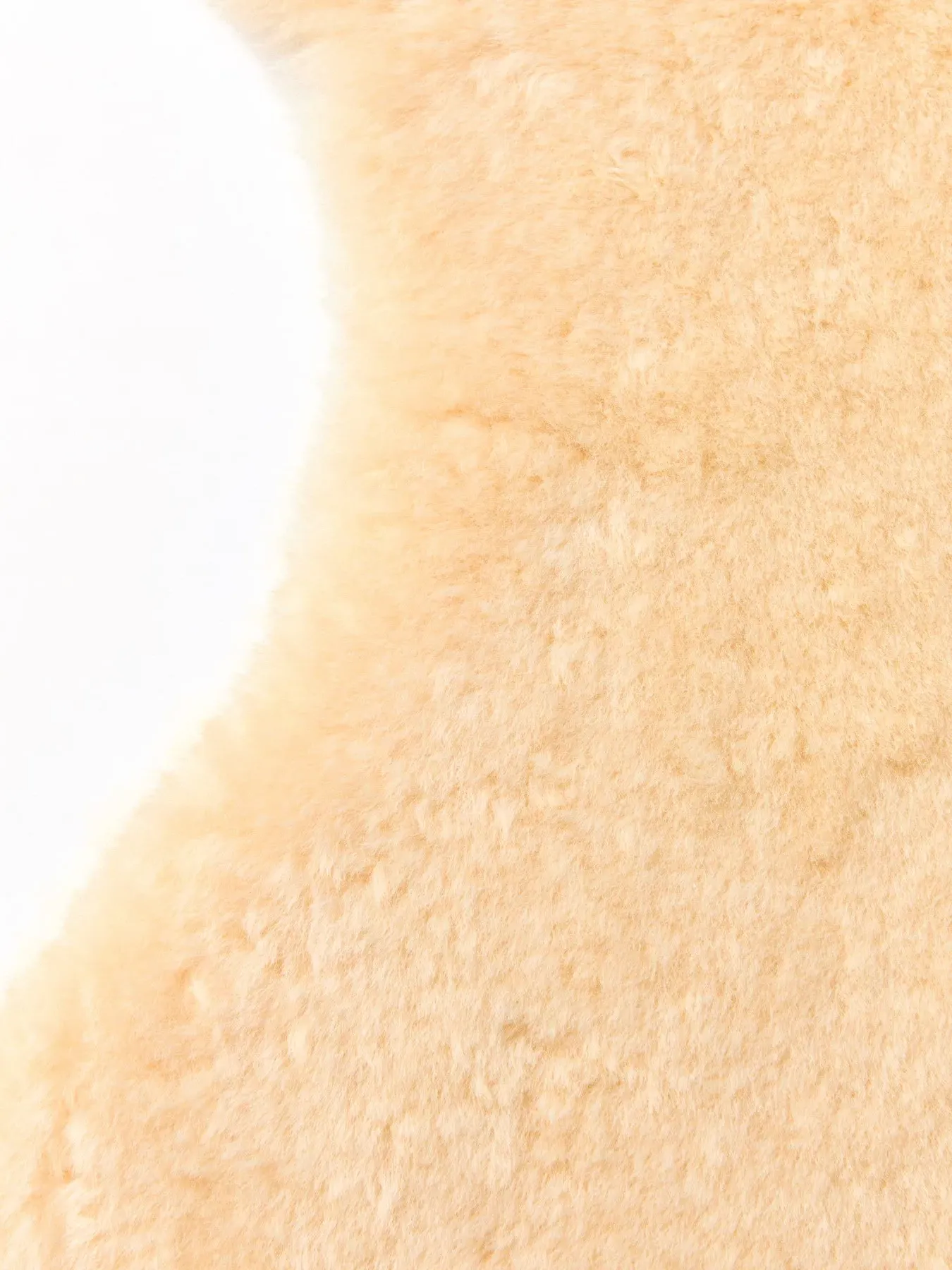 Short Wool Rug - Champagne, Sheepskin