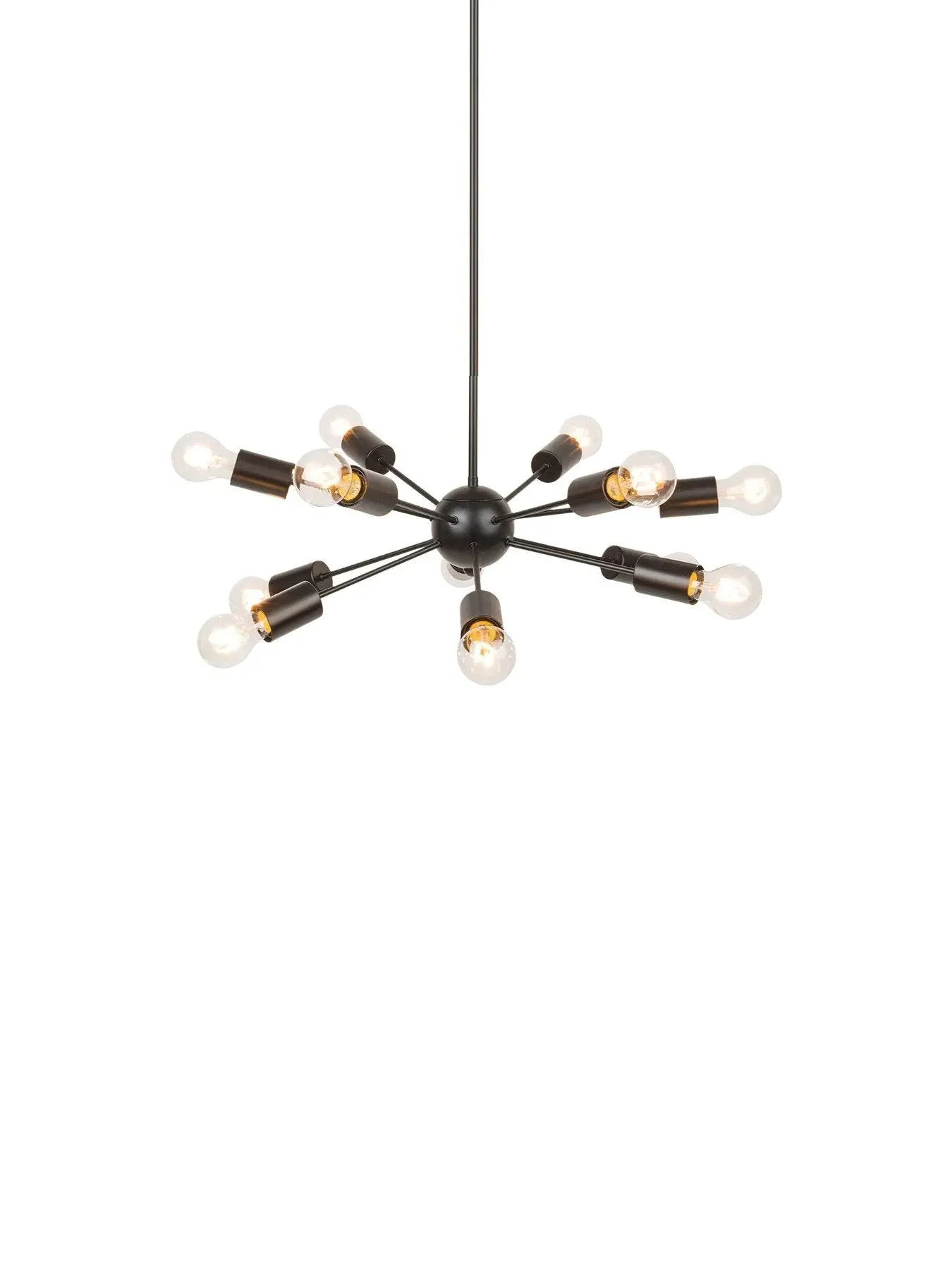 12-Arm Chandelier - Black image