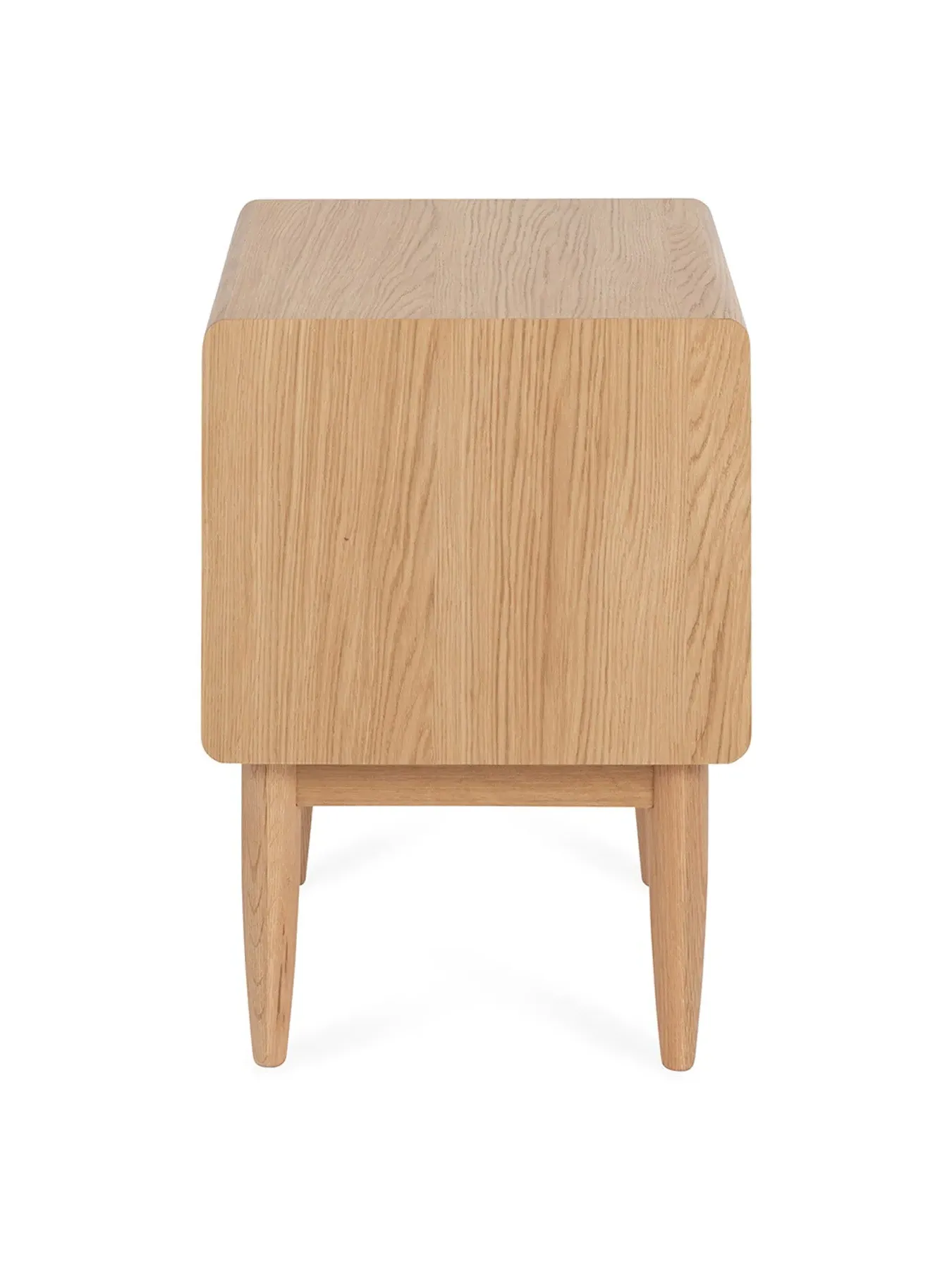 2-Drawer Bedside Chest - Natural Oak, Solid Oak