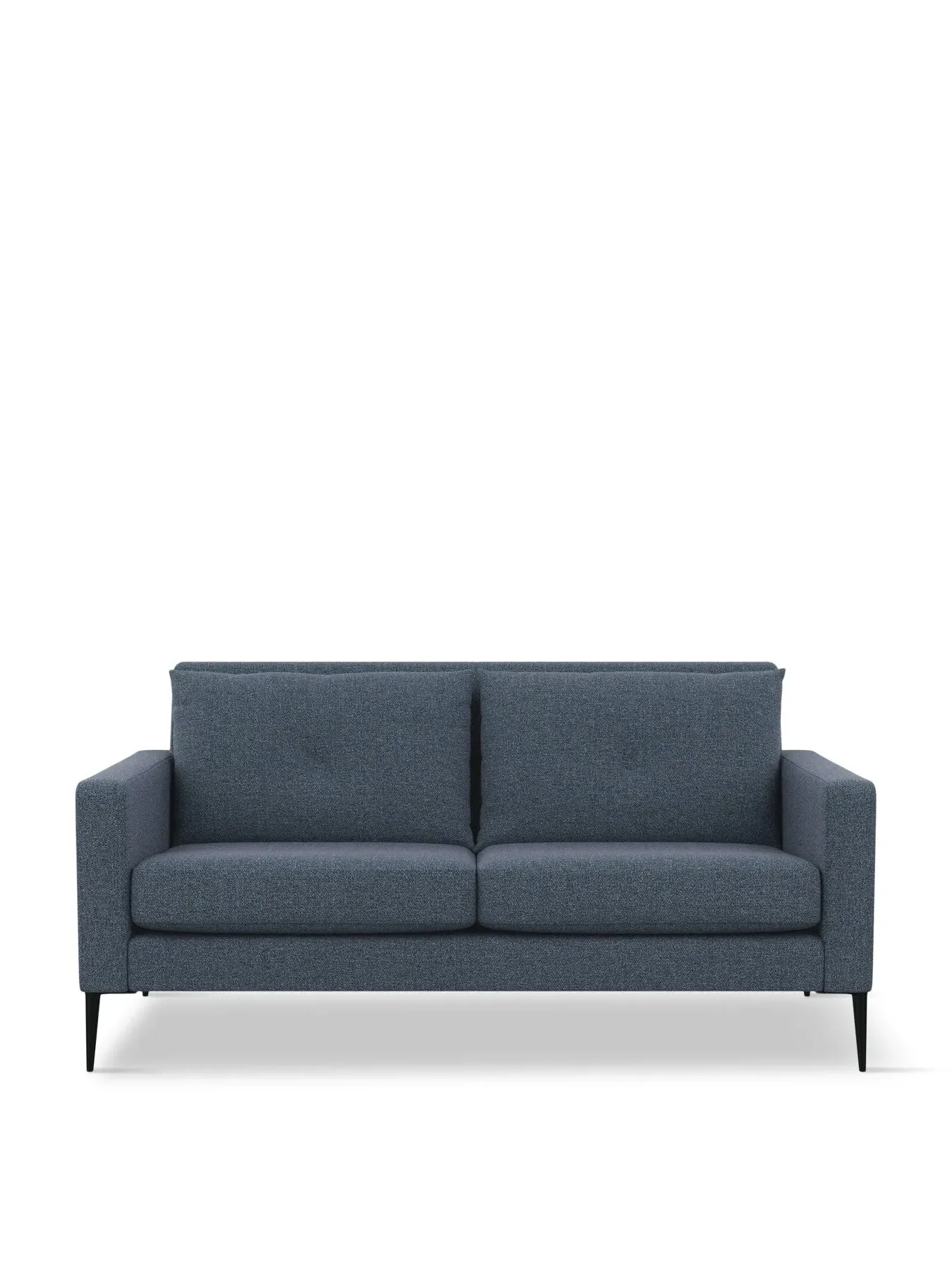 2-Seater Sofa with Button Cushions - Blue, Boucle image