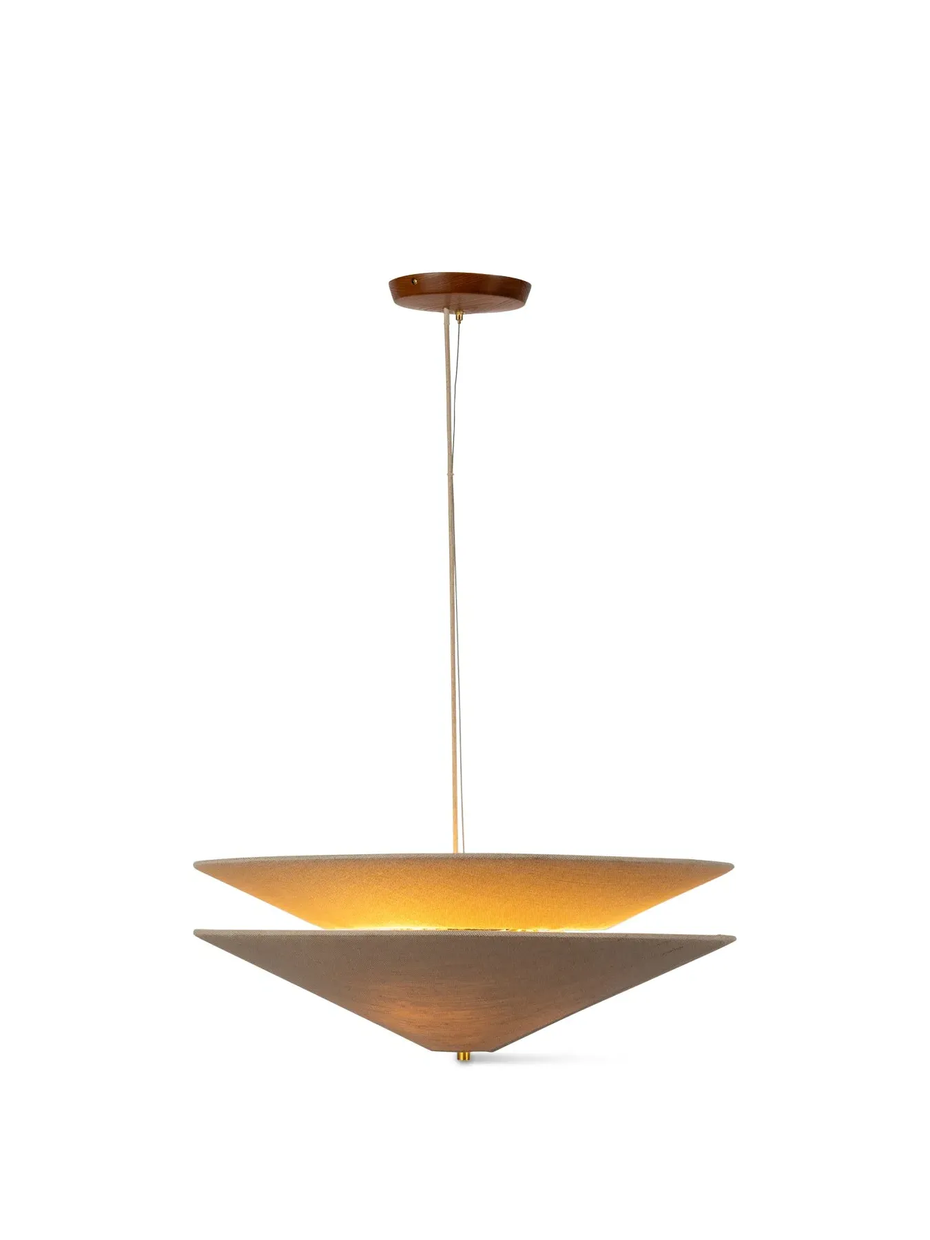 2-Tier Pendant Light Size M - Natural, Fabric