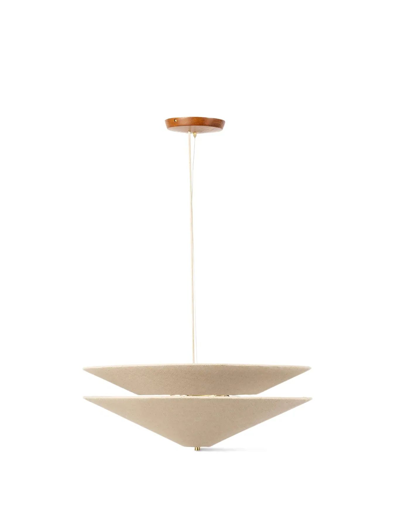 2-Tier Pendant Light Size M - Natural, Fabric image