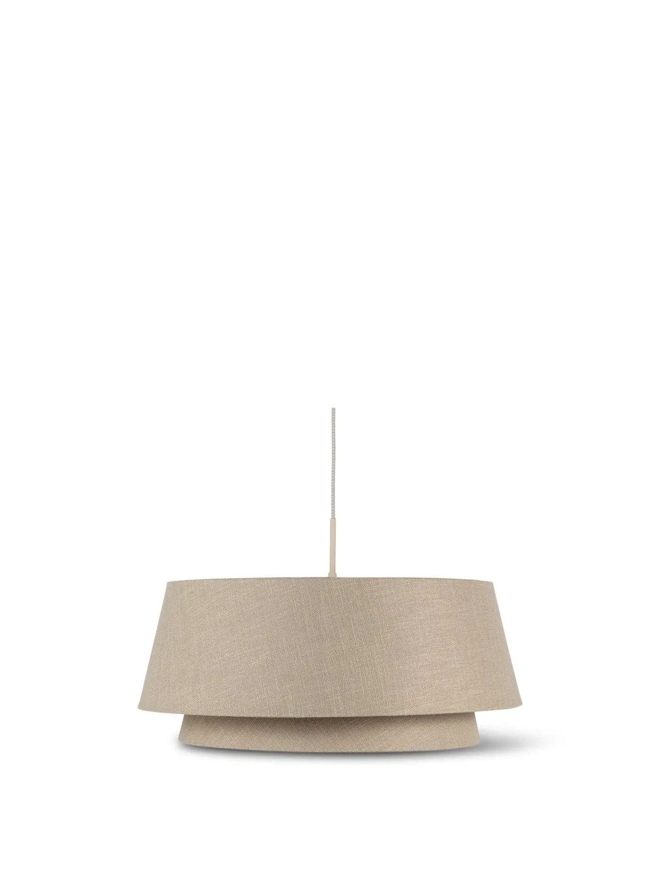 2 Tiered Pendant Light - Natural, Fabric image