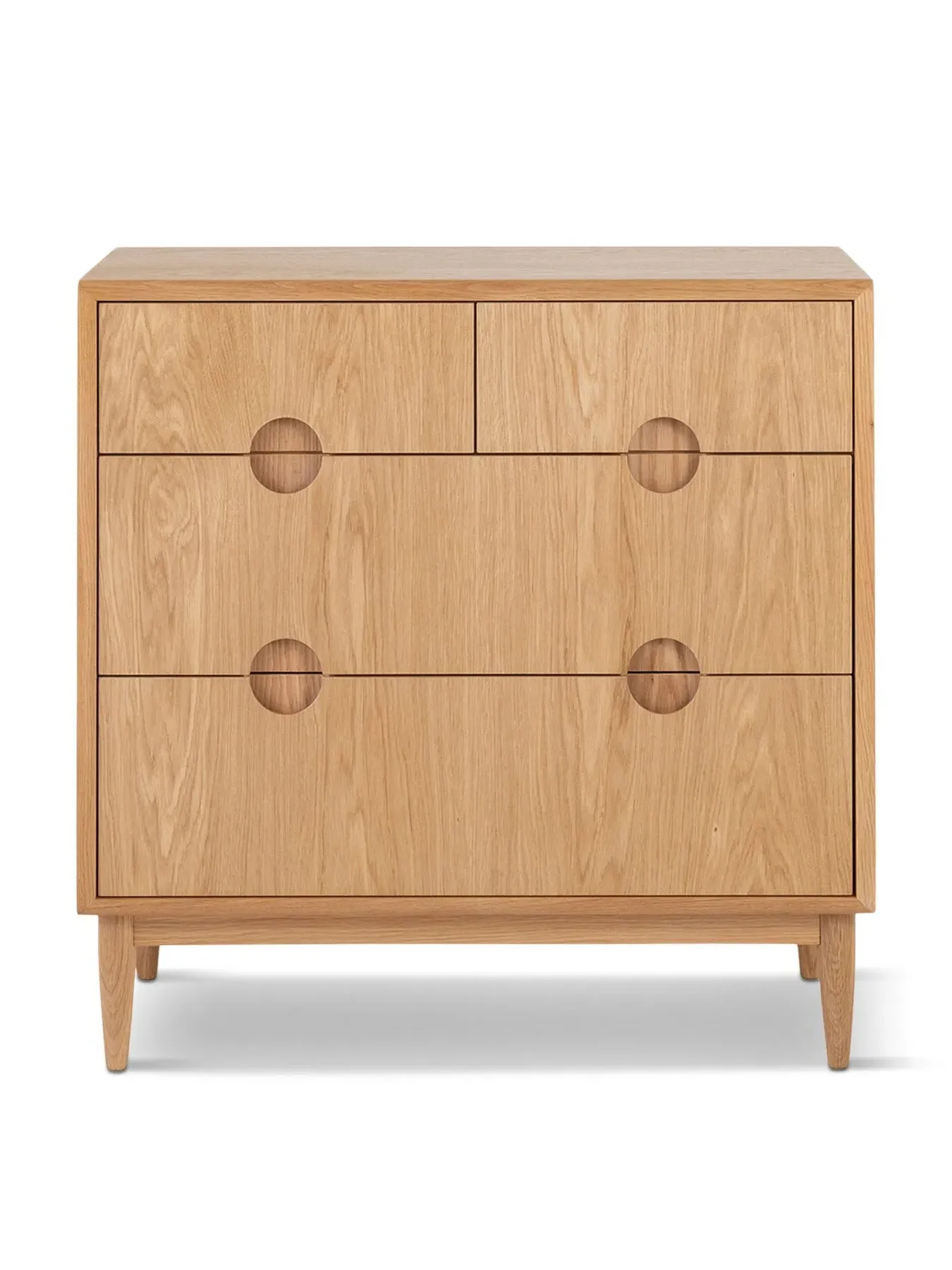 2+2 Chest of Drawers - Natural Oak, Oak image
