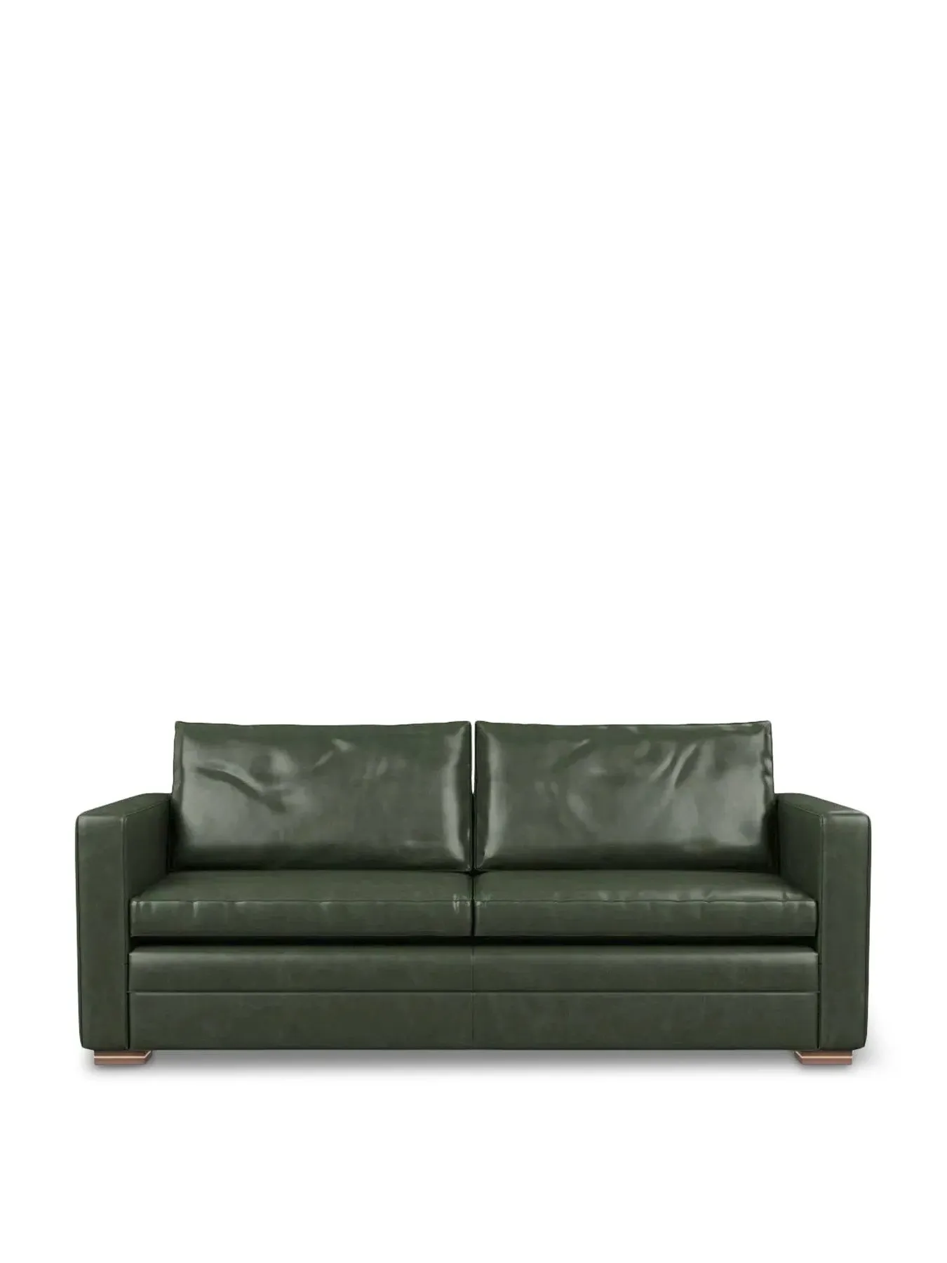 3-Seater Sofa Stonewash - Green, Leather image