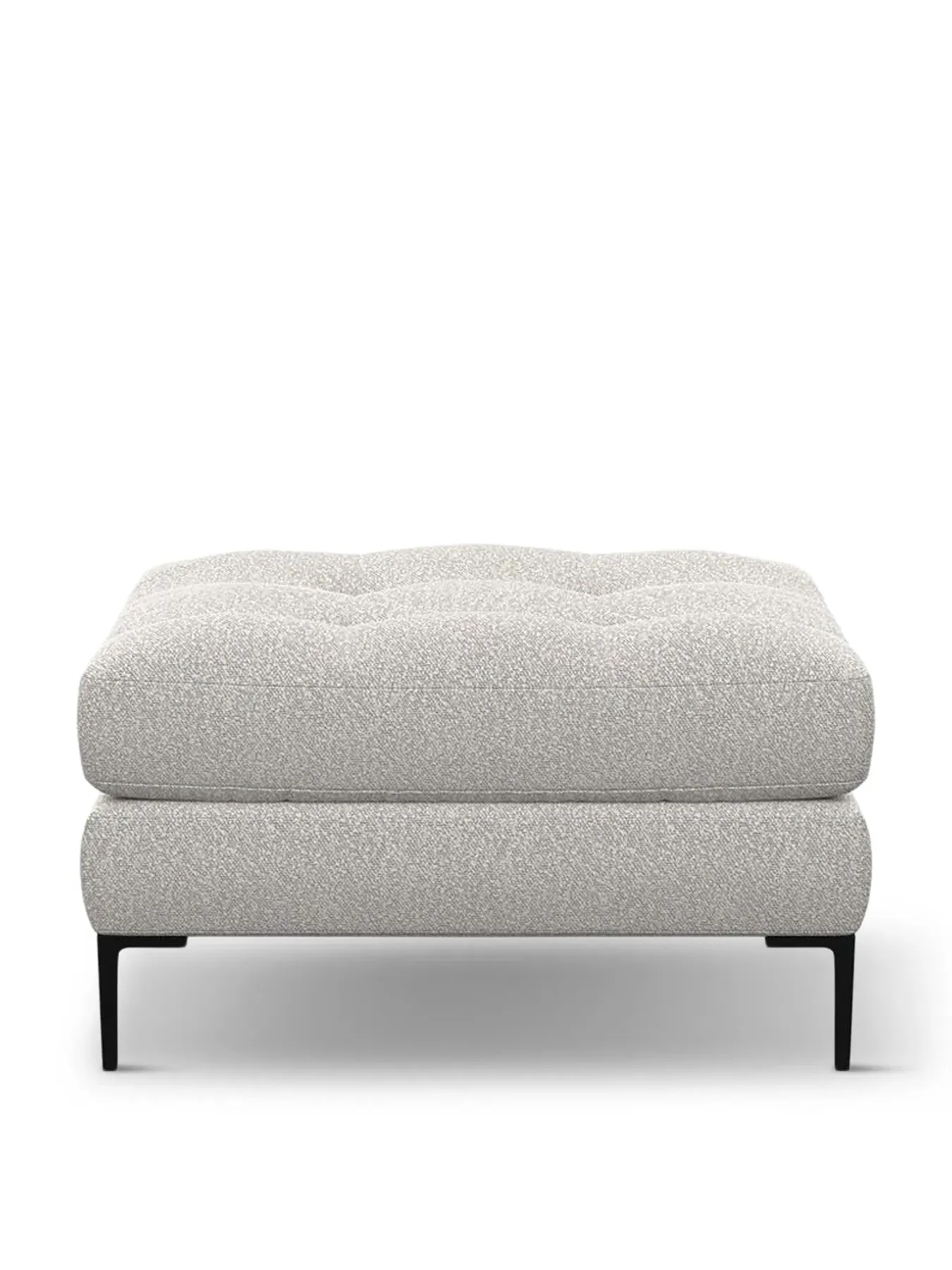 3-Seater Sofa with Black Feet - Grey, Boucle image