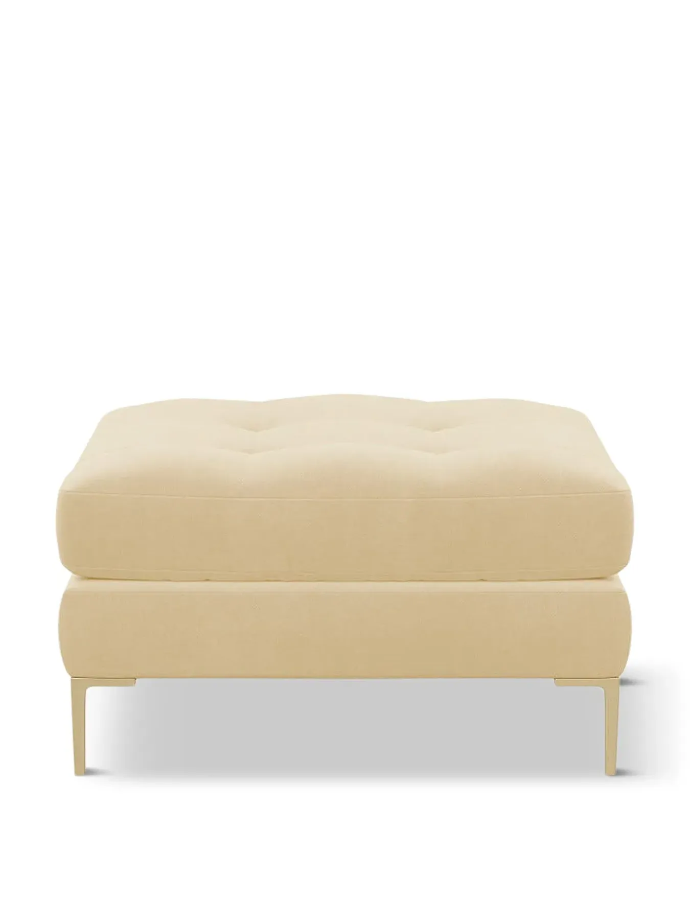 3-Seater Sofa with Brass Feet - Natural, Velvet image