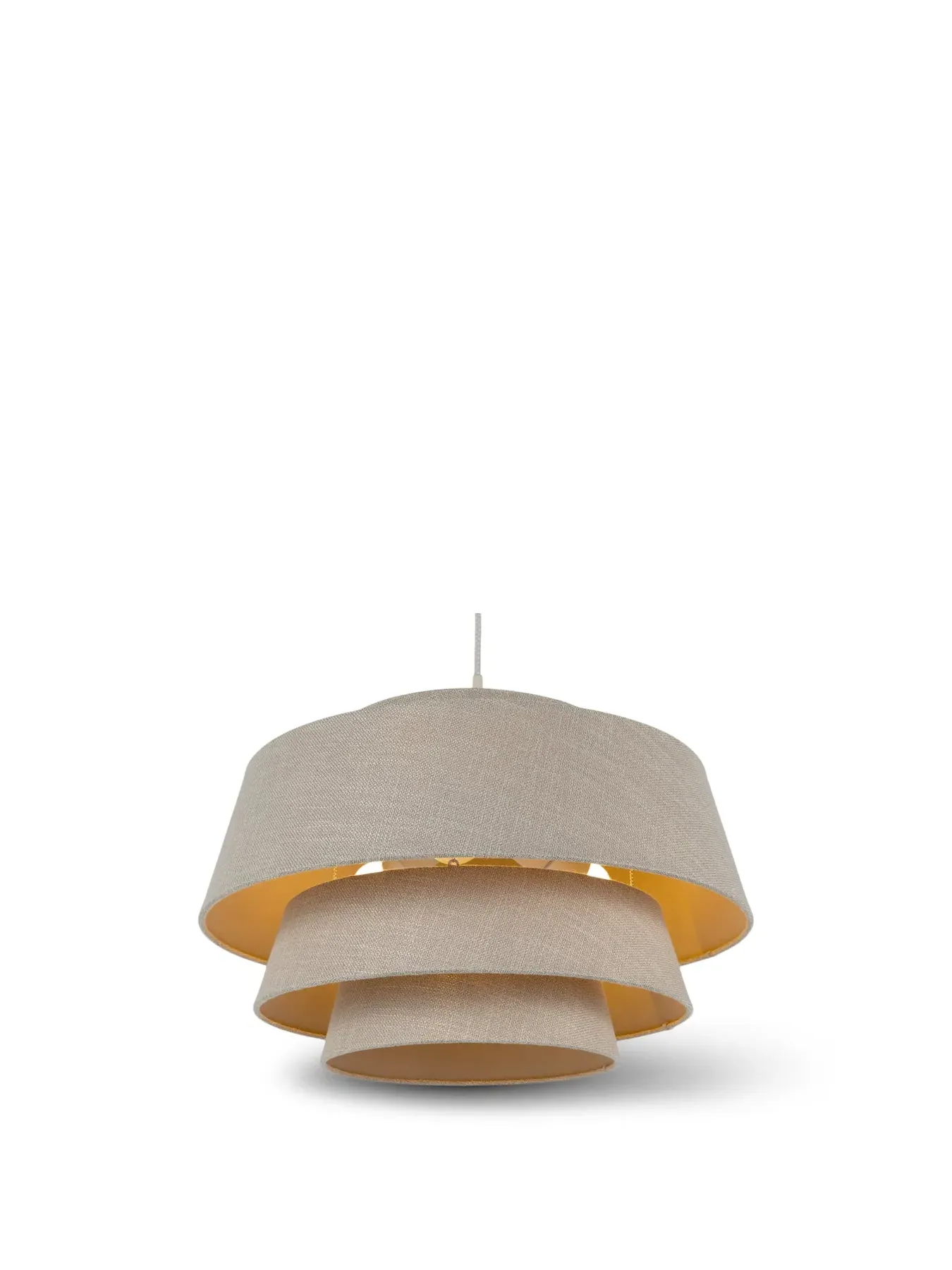 3 Tiered Pendant Light - Natural, Fabric
