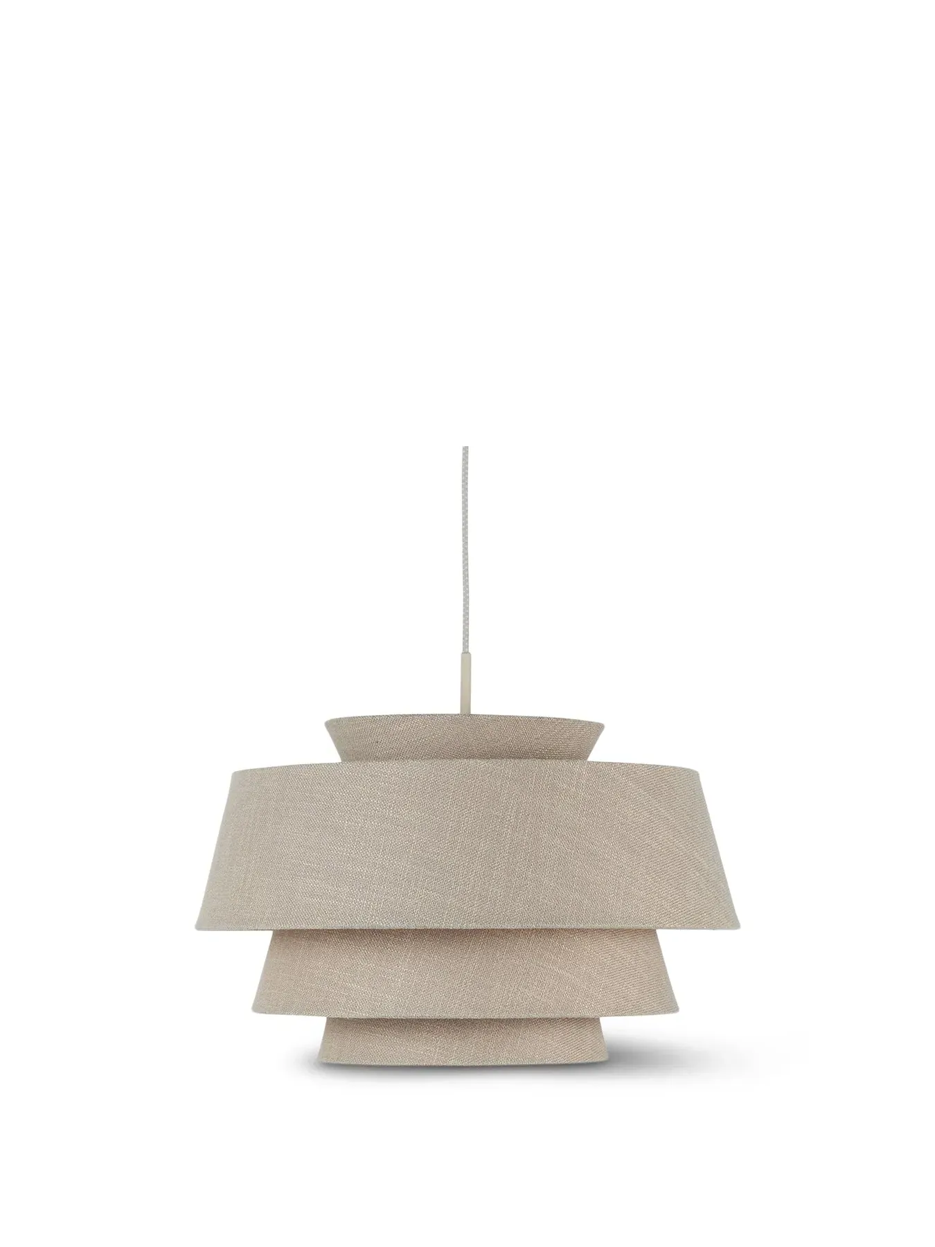 3 Tiered Pendant Light - Natural, Fabric image