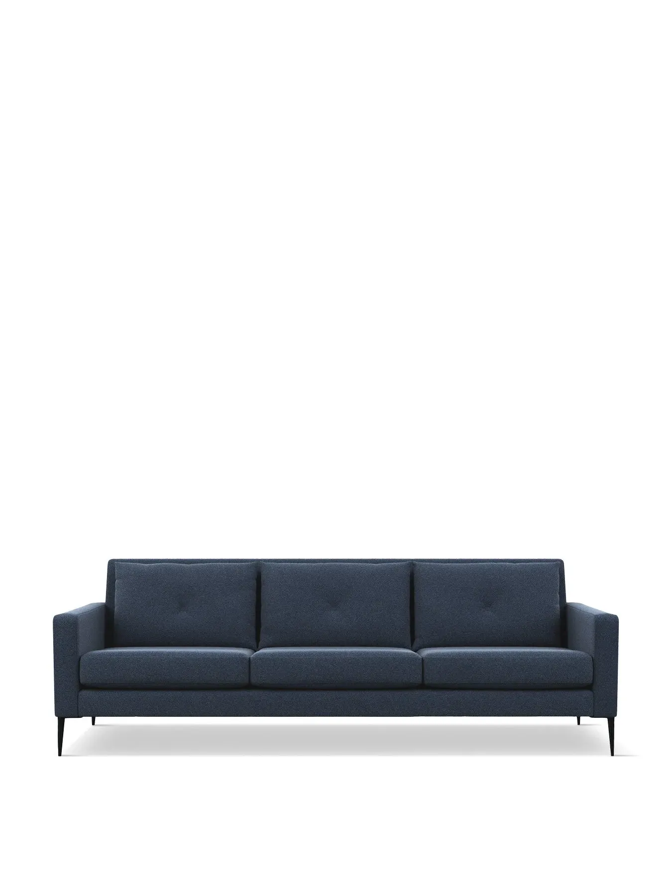 4-Seater Sofa with Button Cushions - Blue, Boucle image