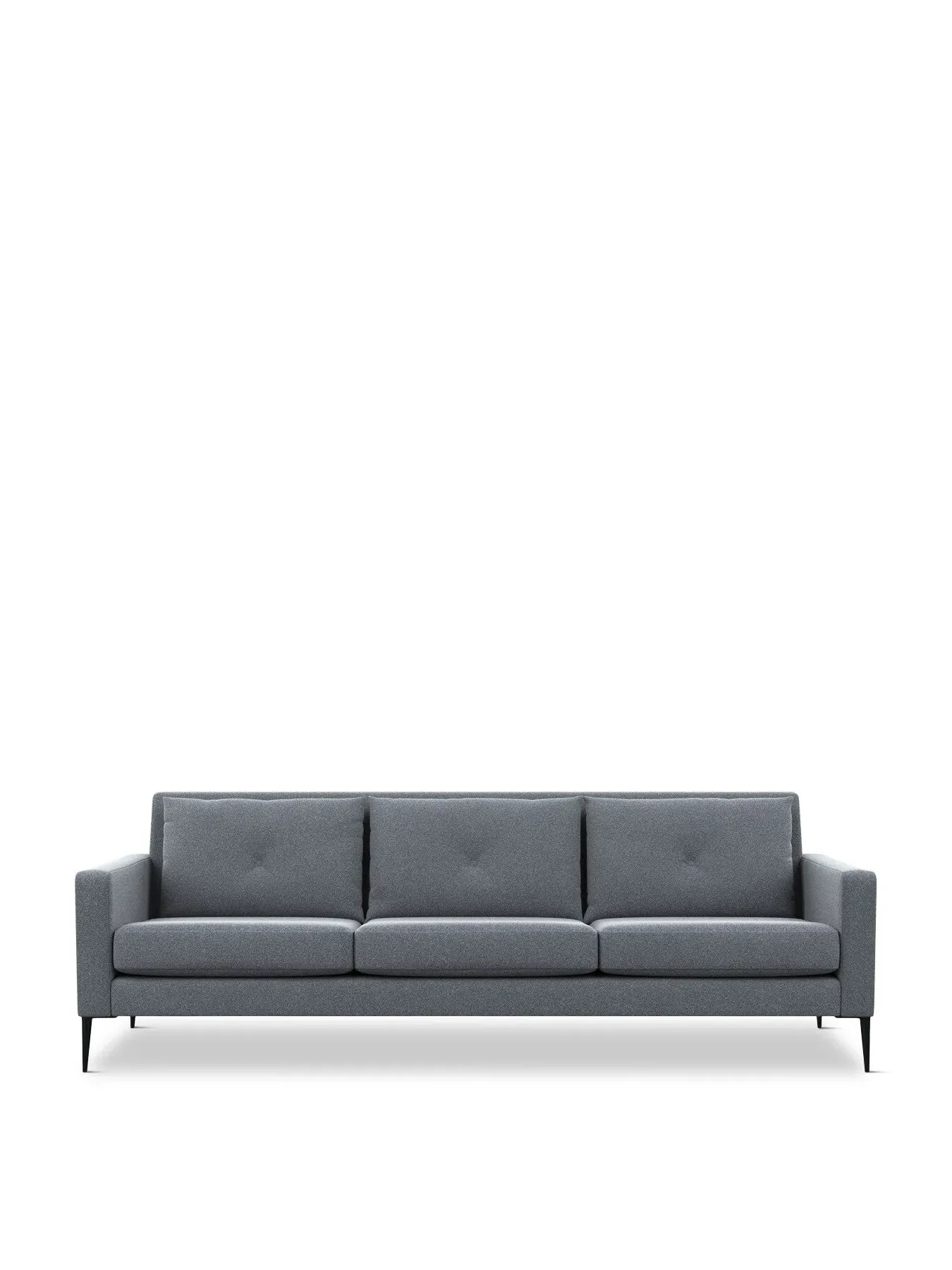 4-Seater Sofa with Button Cushions - Grey, Boucle image