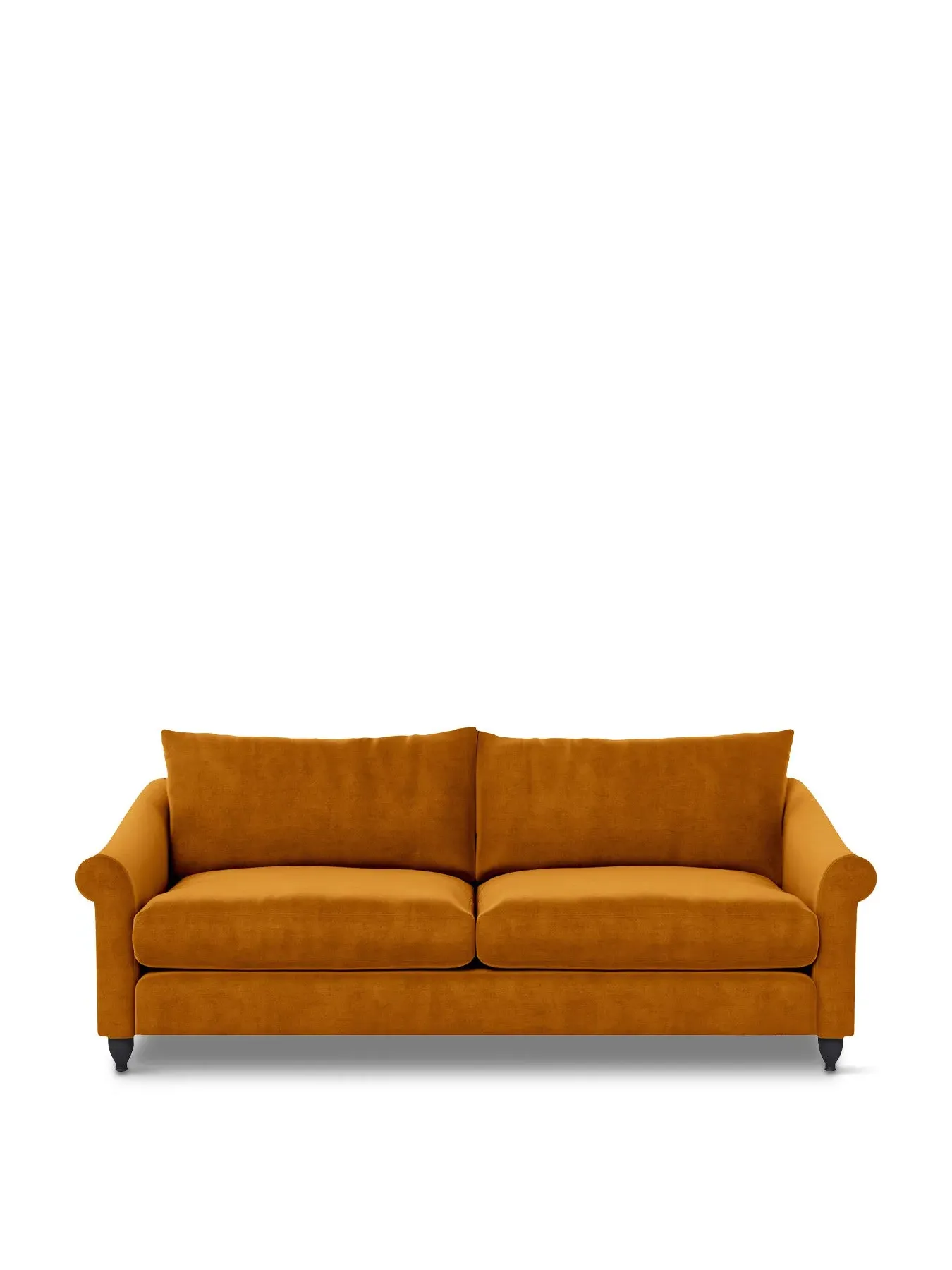 4-Seater Sofa - Yellow, Velvet image