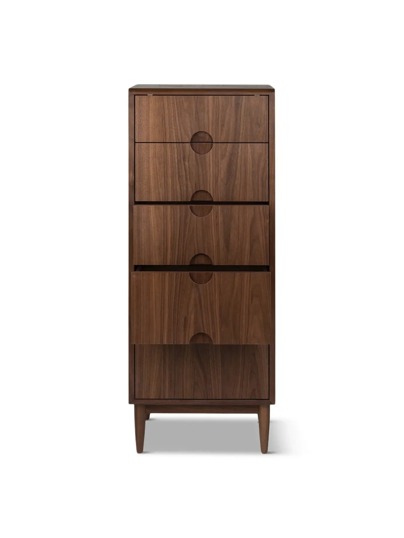 5-Drawer Tall Chest - Brown, Walnut