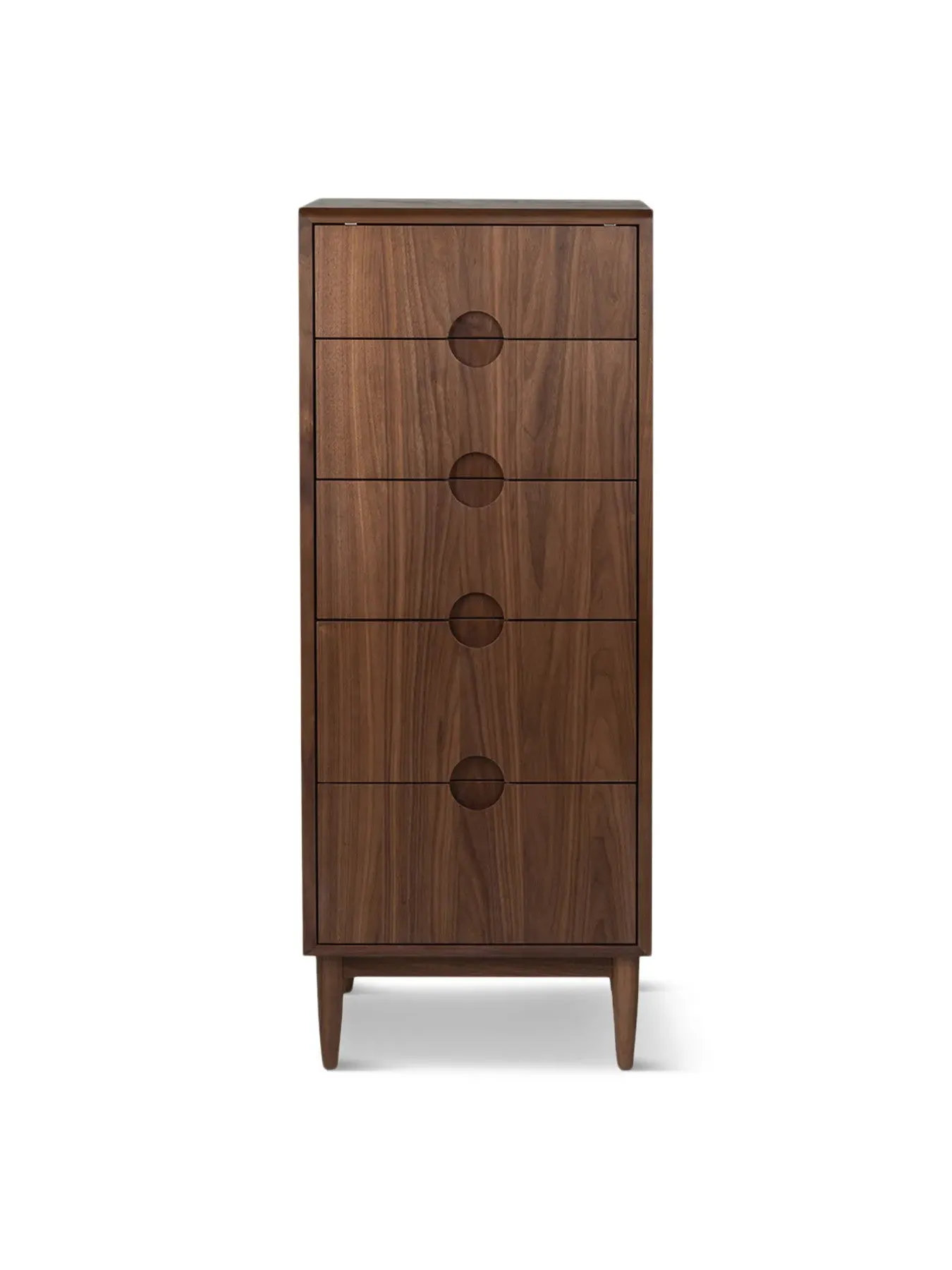 5-Drawer Tall Chest - Brown, Walnut image