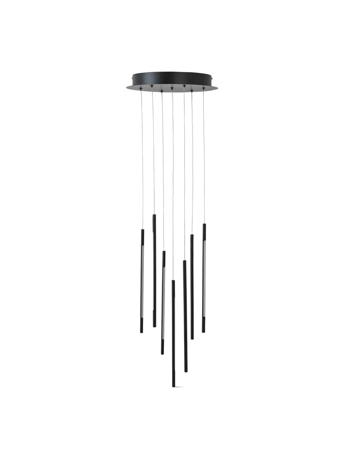 7-Light Cluster Chandelier LED - Black image