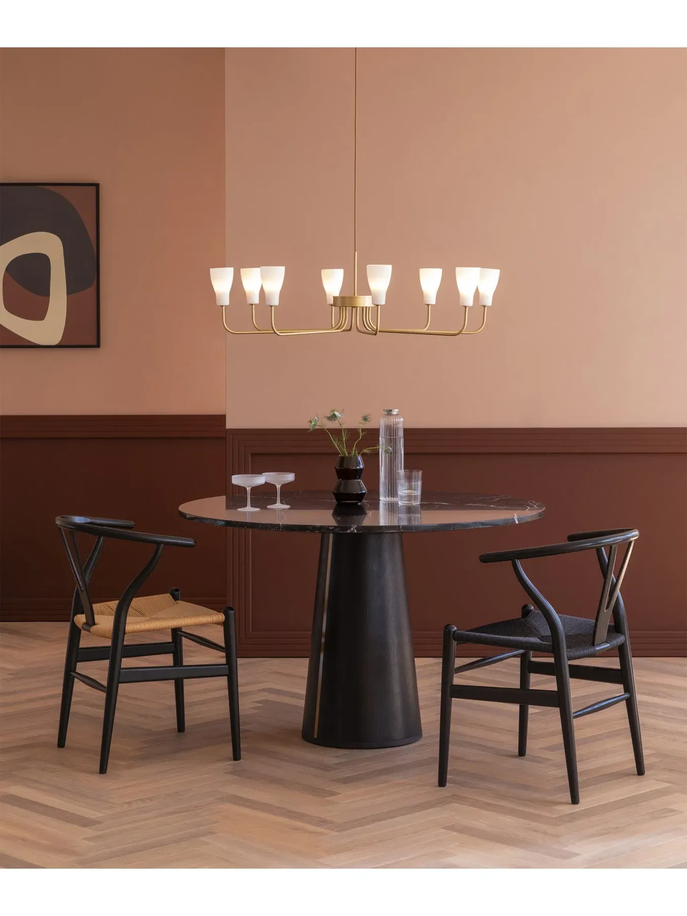 8-Arm Chandelier - Gold, Brushed Brass