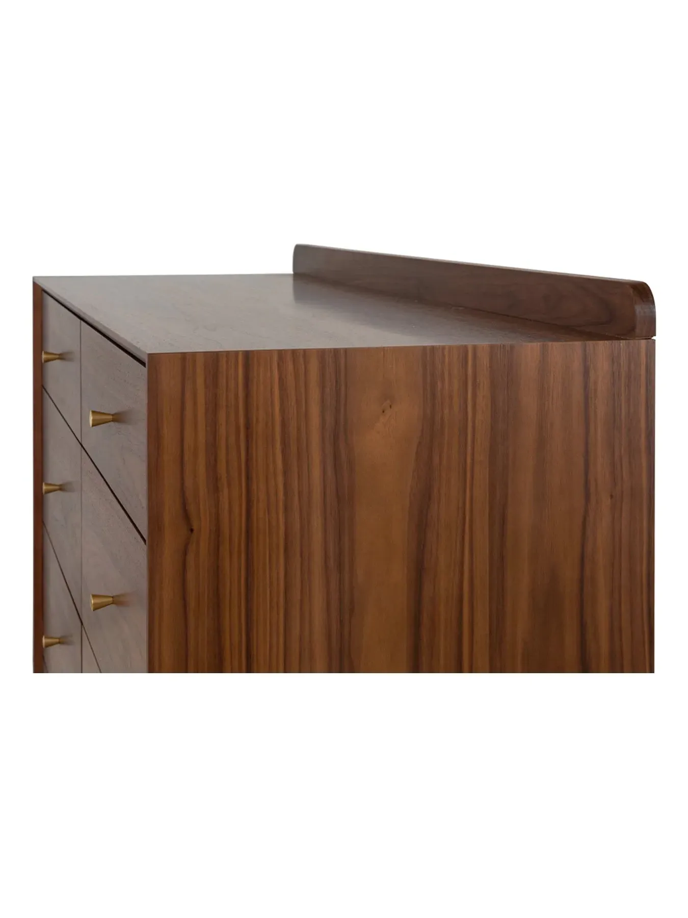 8-Drawer Chest with Brass Knobs - Brown, Walnut