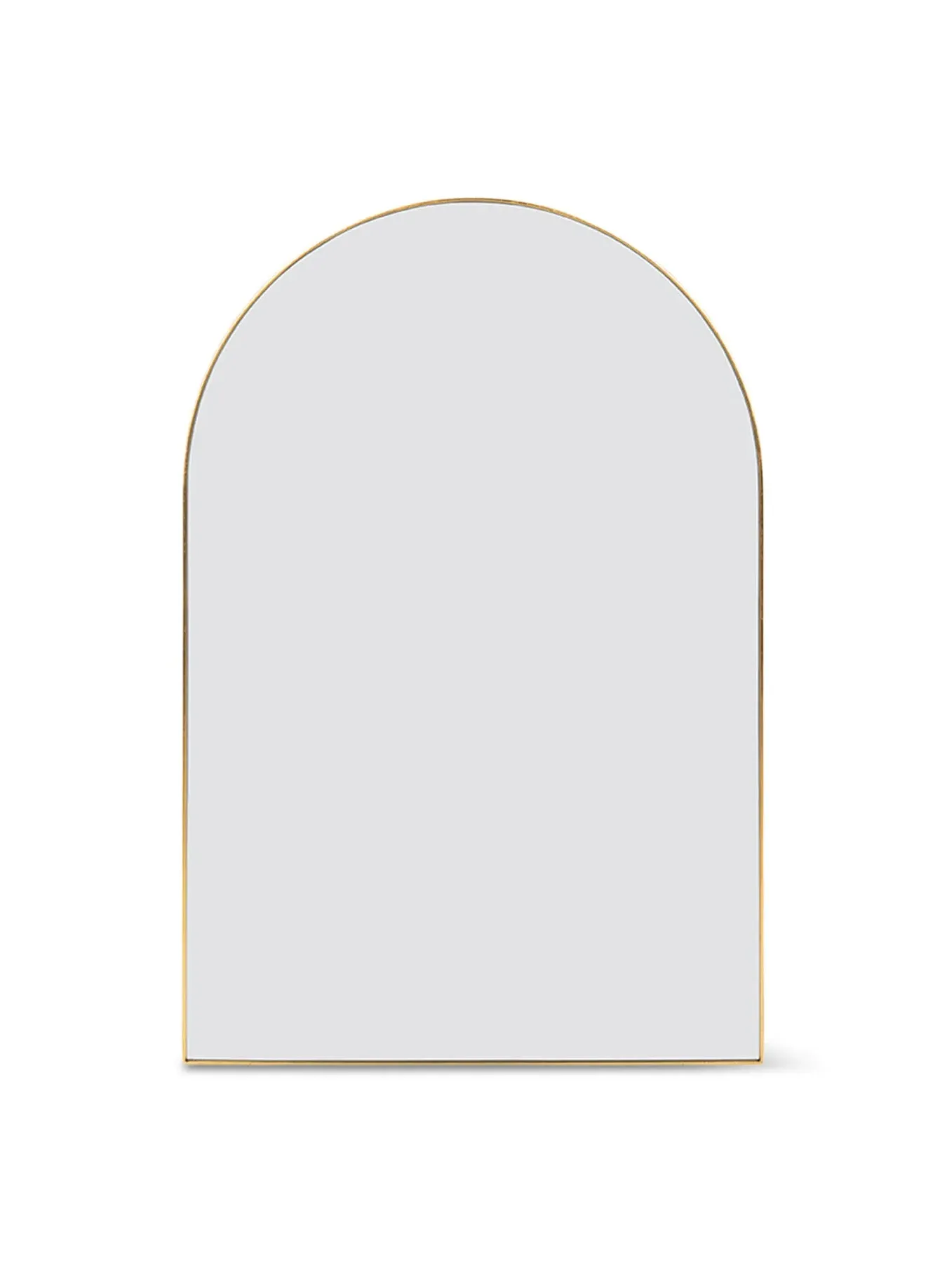 Arch Wall Mirror with Fine Edge - Gold image