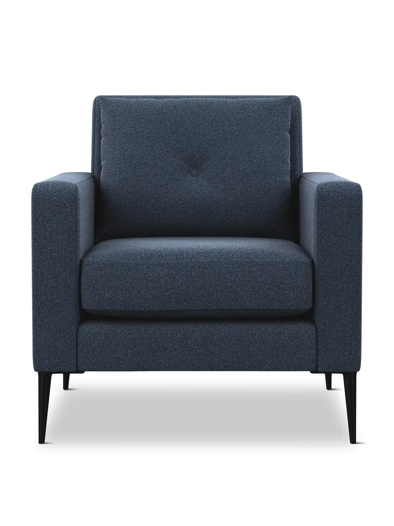 Armchair with Button Cushion - Blue, Boucle image