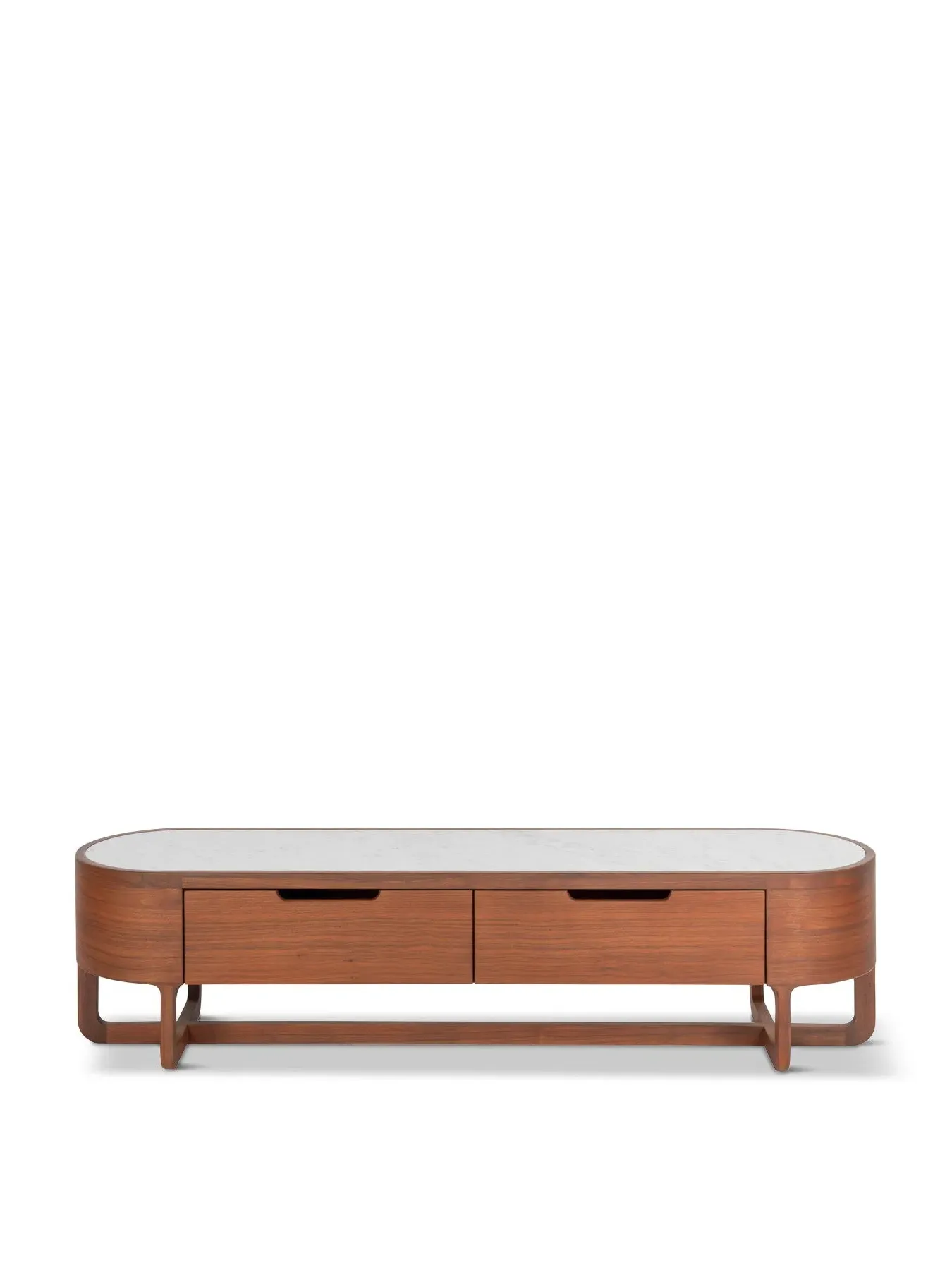 AV Unit with Marble Top - Brown, Walnut image