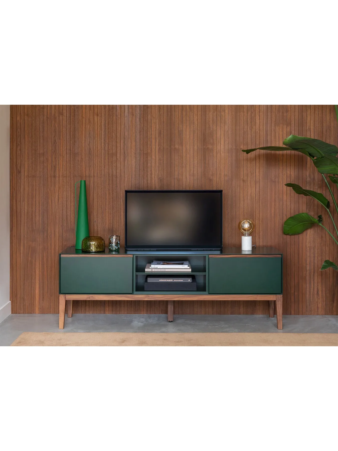 AV Unit with Storage - Green