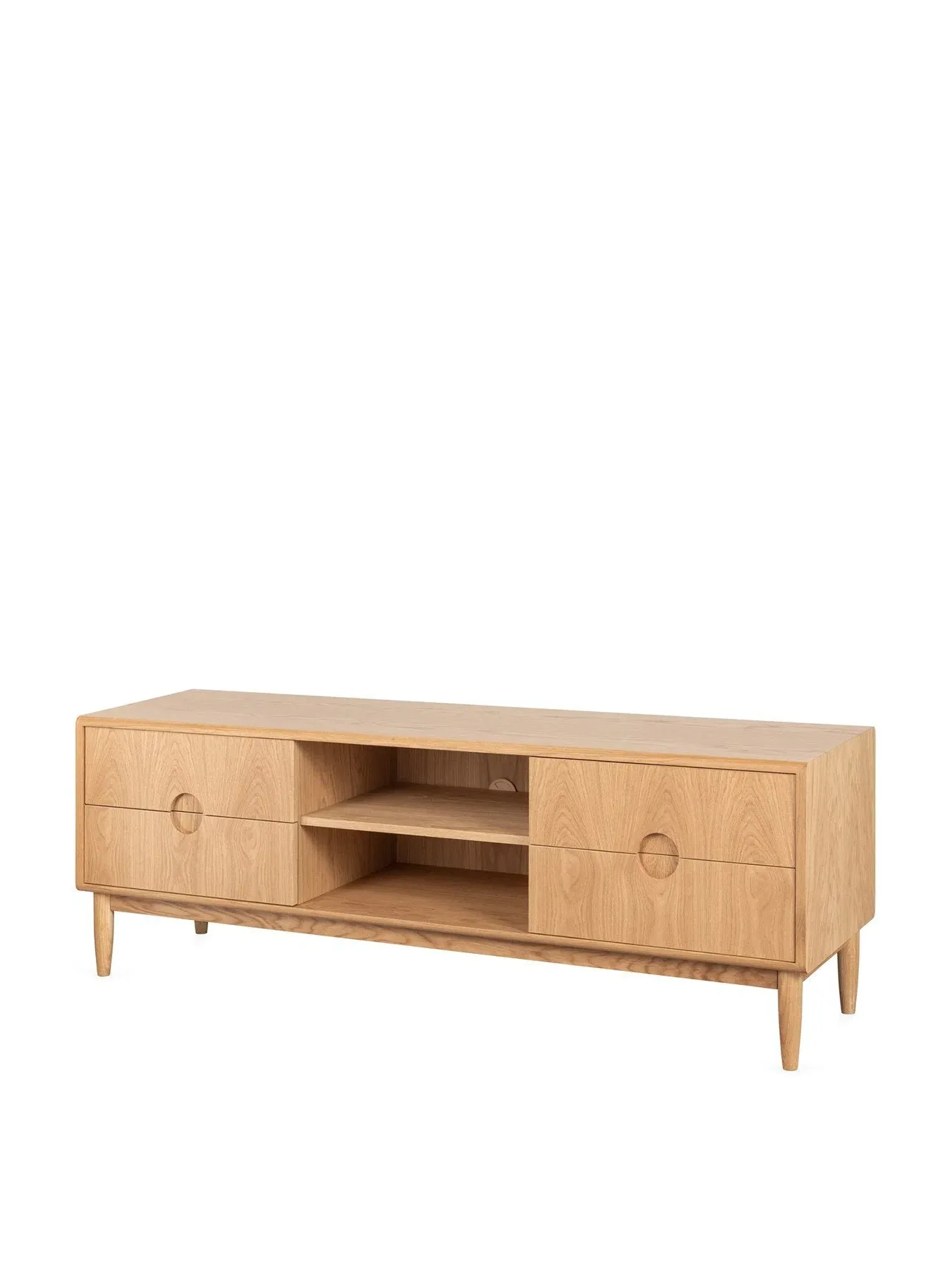 AV Unit with Storage - Oak, Solid Wood