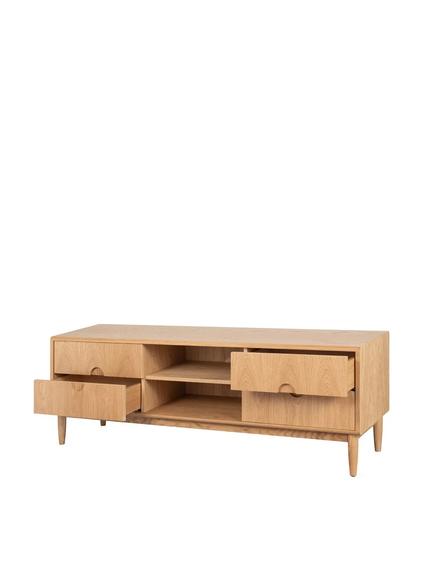 AV Unit with Storage - Oak, Solid Wood