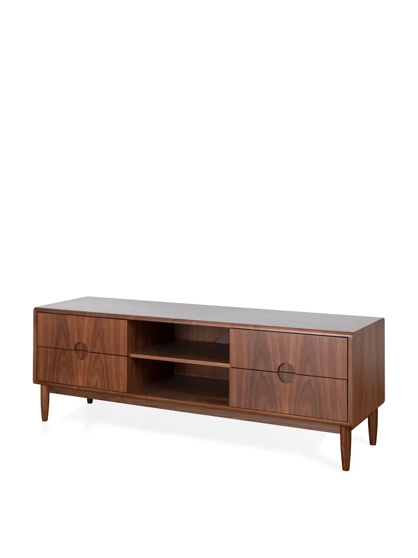 AV Unit with Storage - Walnut, Wood