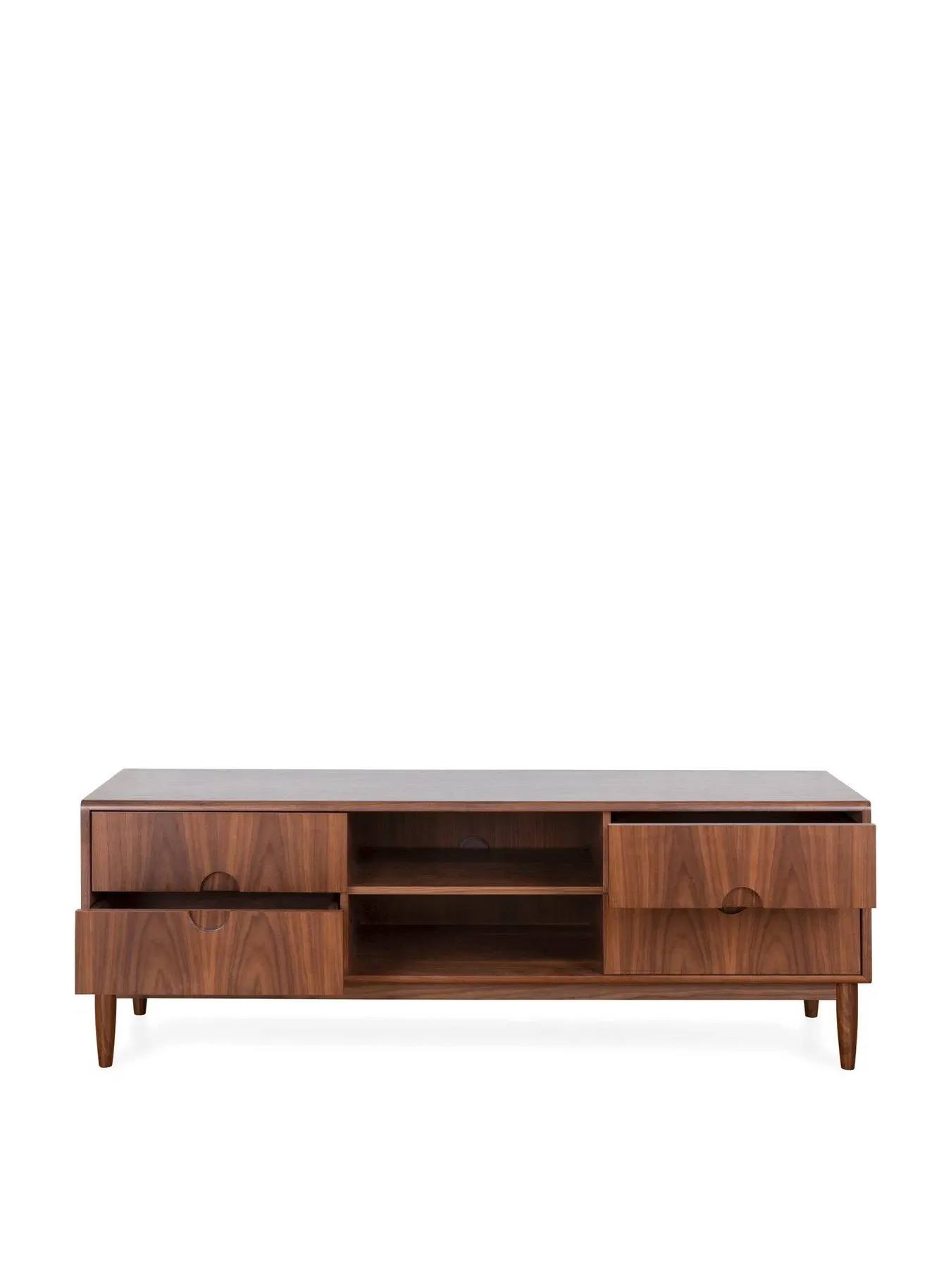 AV Unit with Storage - Walnut, Wood