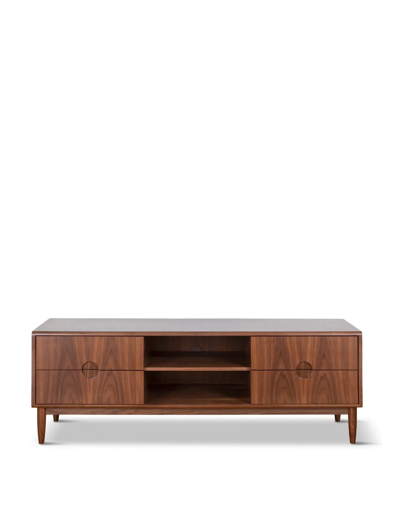 AV Unit with Storage - Walnut, Wood image