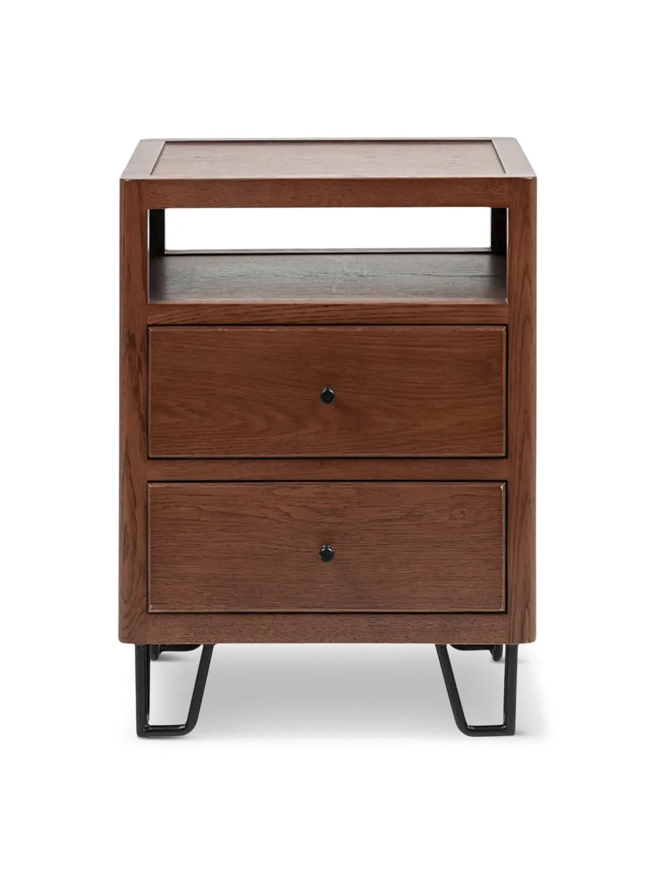 Bedside Table with Storage - Brown, Dark Wood image