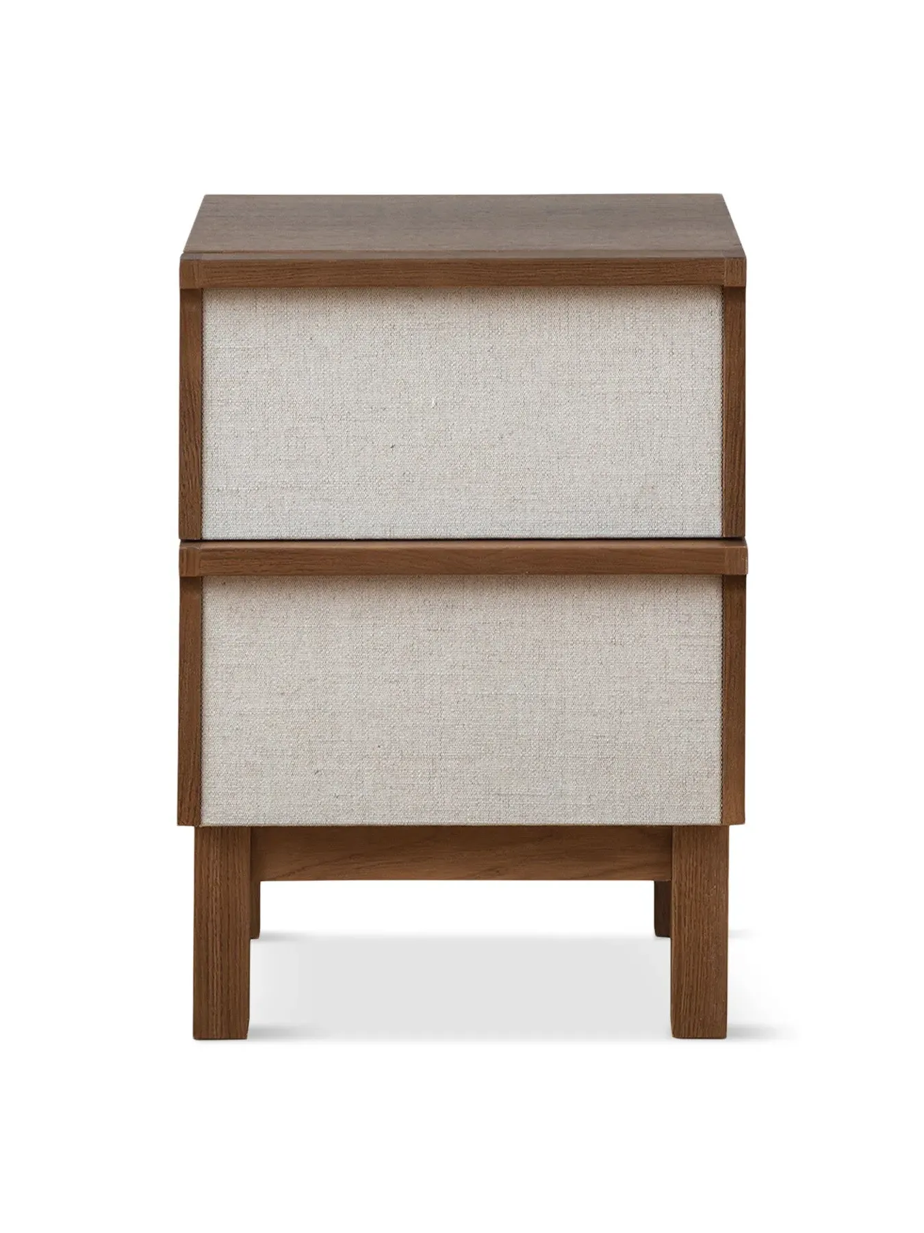 Bedside Table with Storage - Cream image