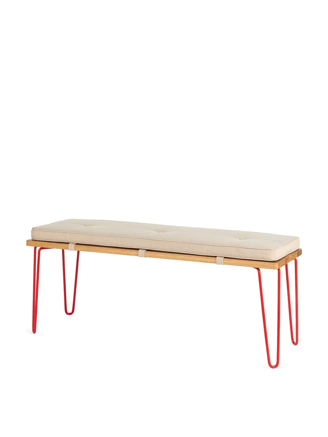 Brunel Bench - Red, Oak