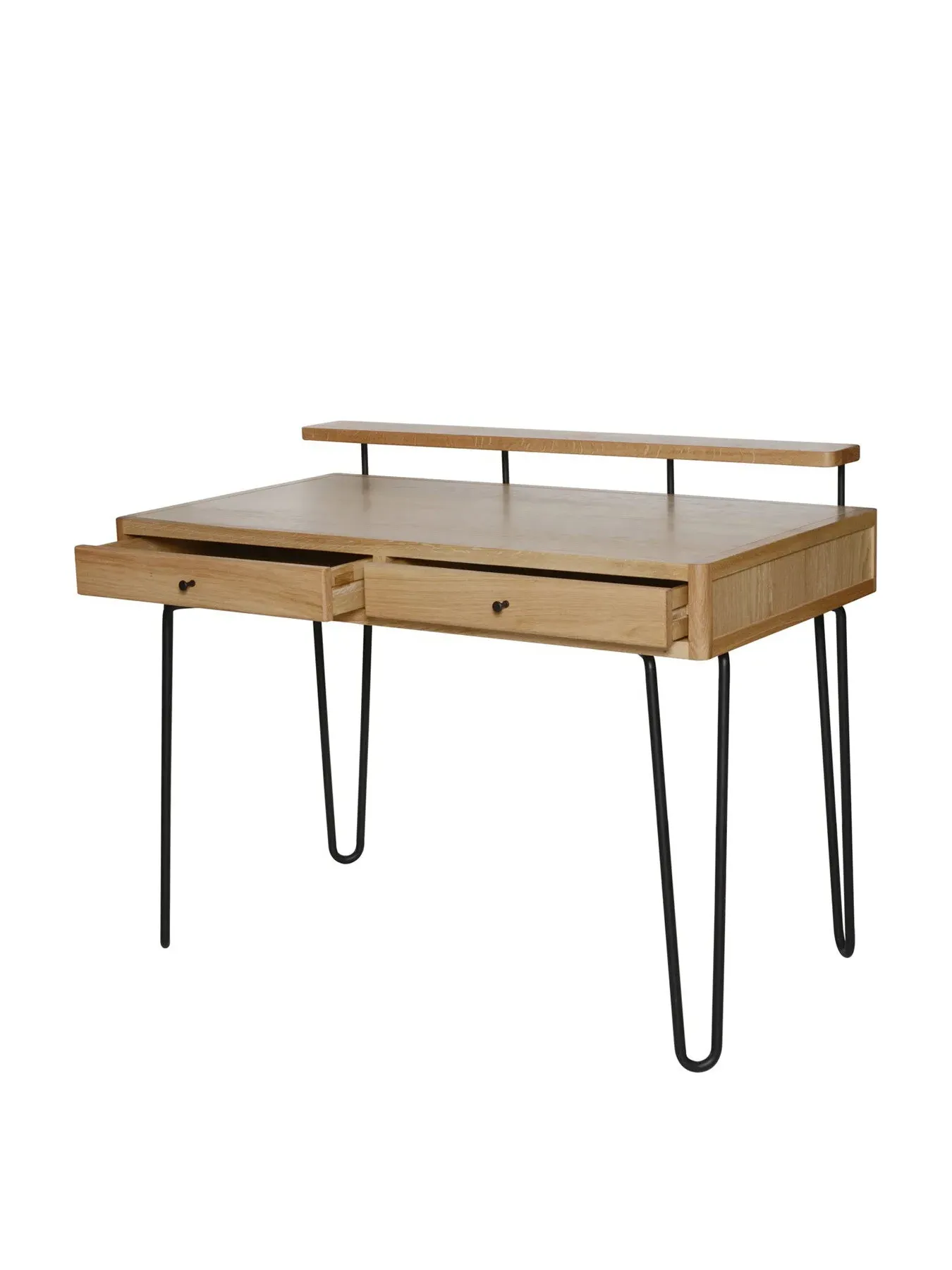 Brunel Desk with Storage - Brown, Oak