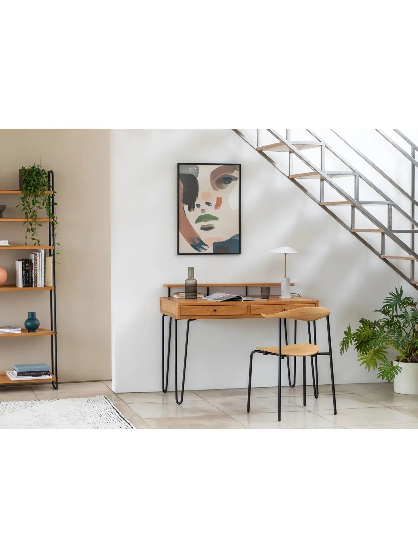 Brunel Desk with Storage - Brown, Oak