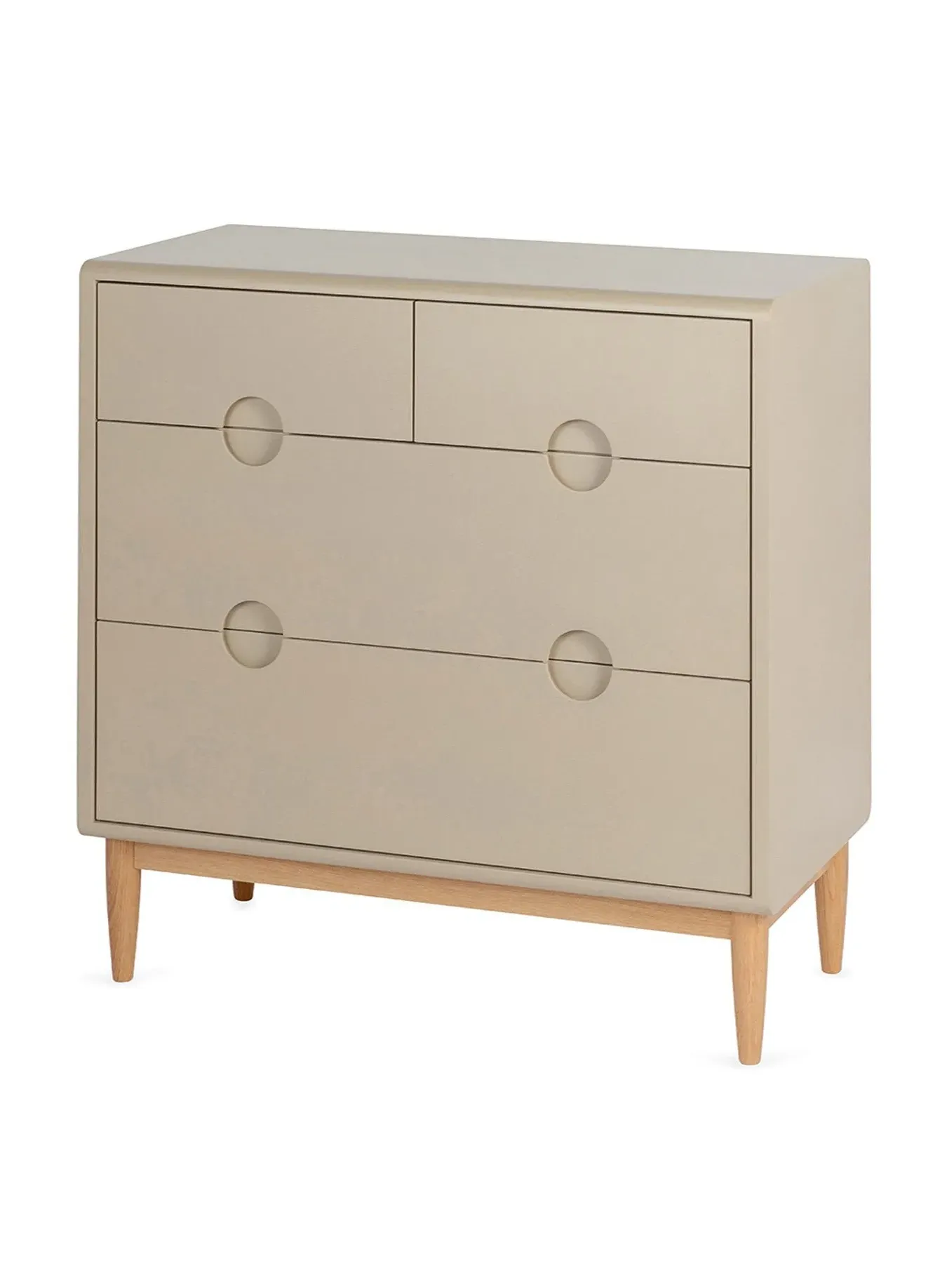 Chest of Drawers - Beige, Painted Wood