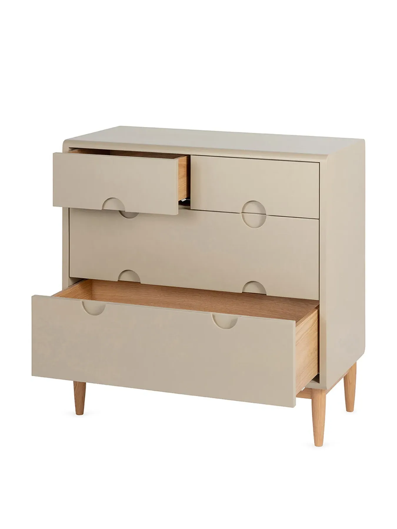 Chest of Drawers - Beige, Painted Wood
