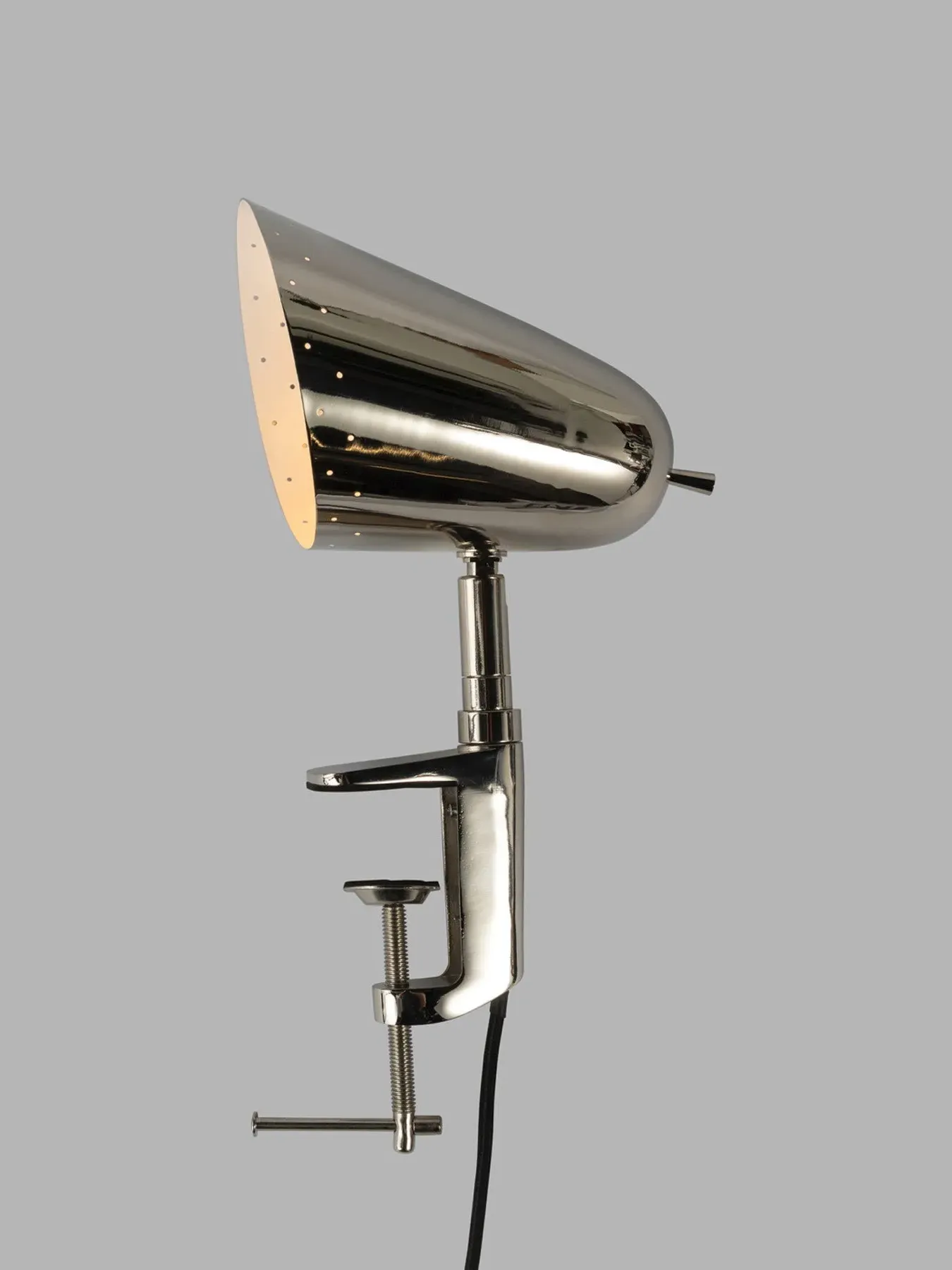 Clamp Wall Table Lamp - Silver, Chrome