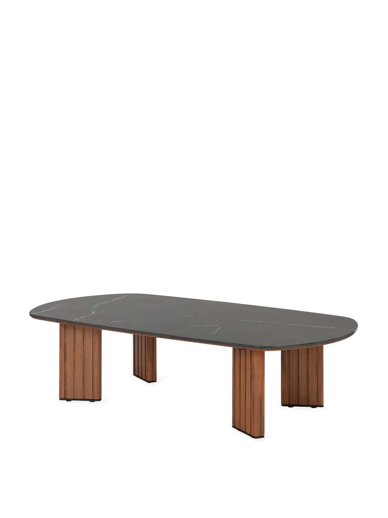 Coffee Table with Ceramic Top - Grey, Walnut