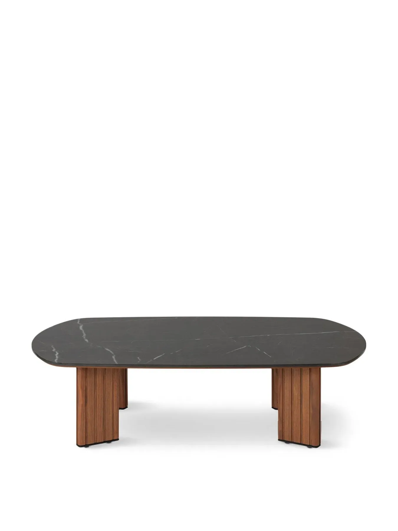 Coffee Table with Ceramic Top - Grey, Walnut image