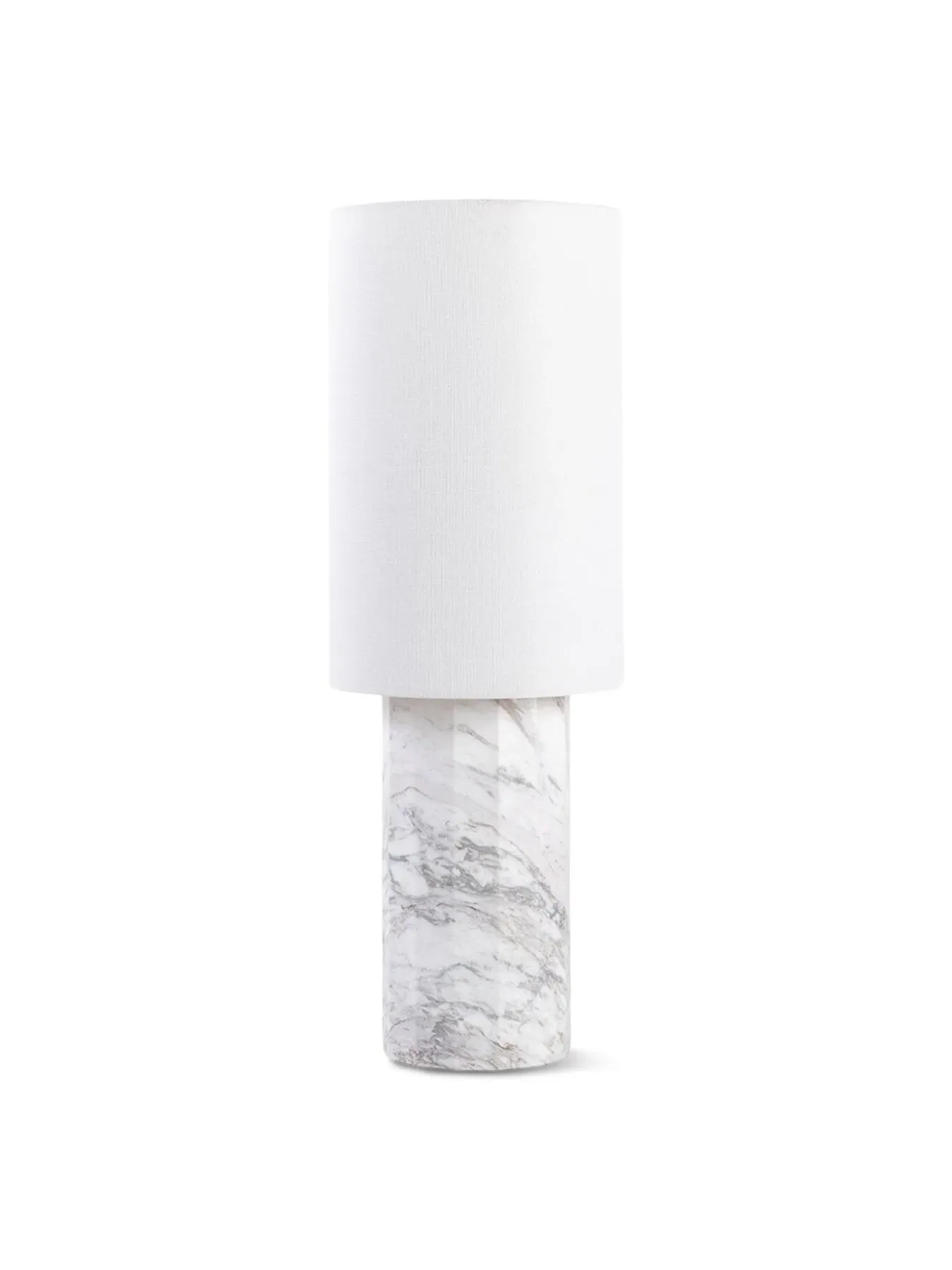 Column Table Lamp Complete - Grey, Marble image